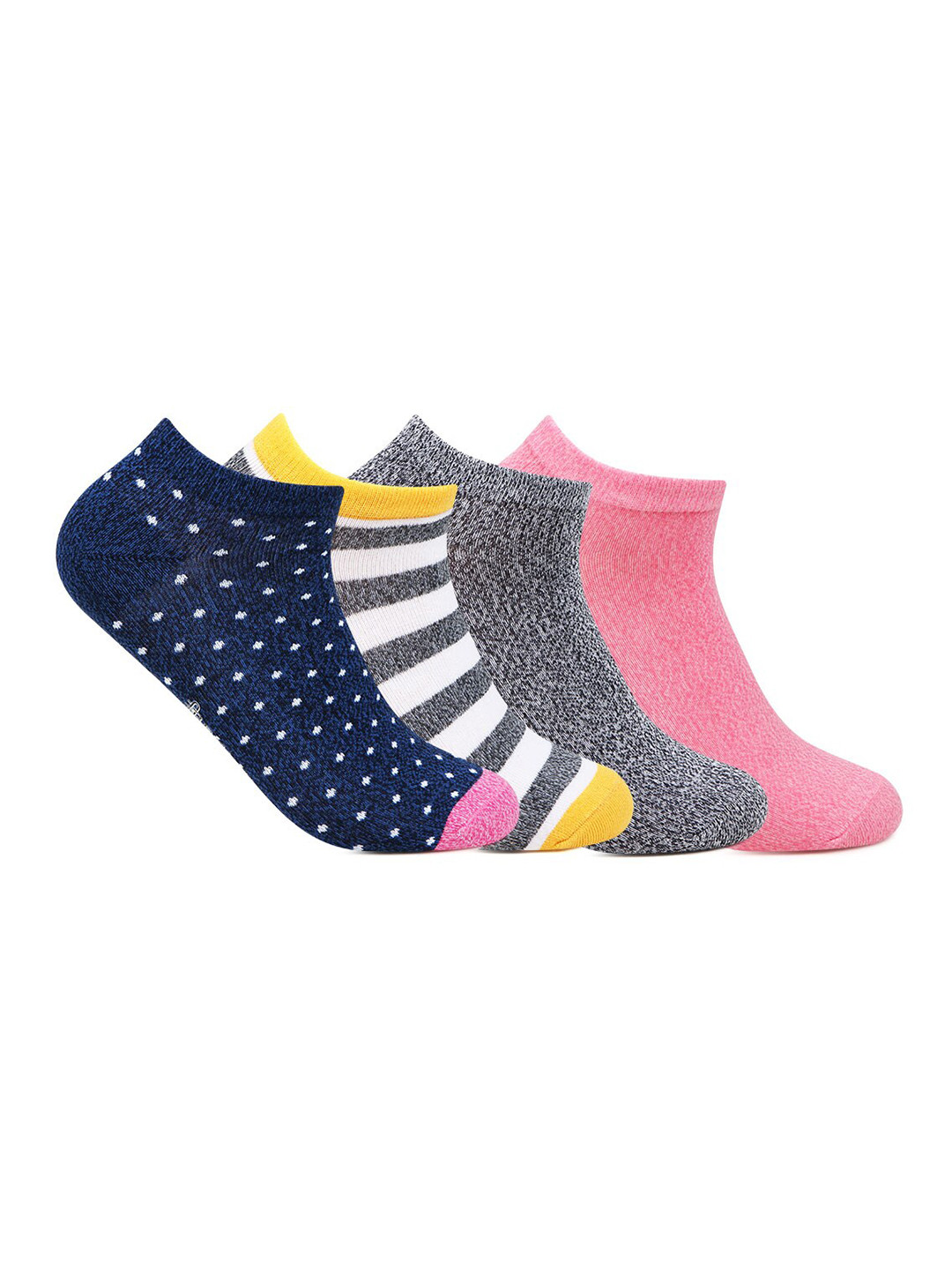 

Bonjour Women Pack Of 4 Assorted Ankle-Length Socks