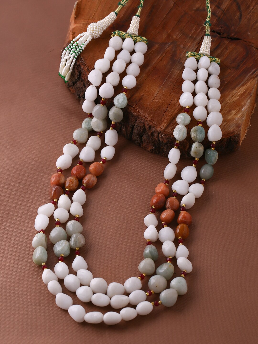 

Tistabene Multicoloured Gold-Plated Beaded Layered Necklace, Multi