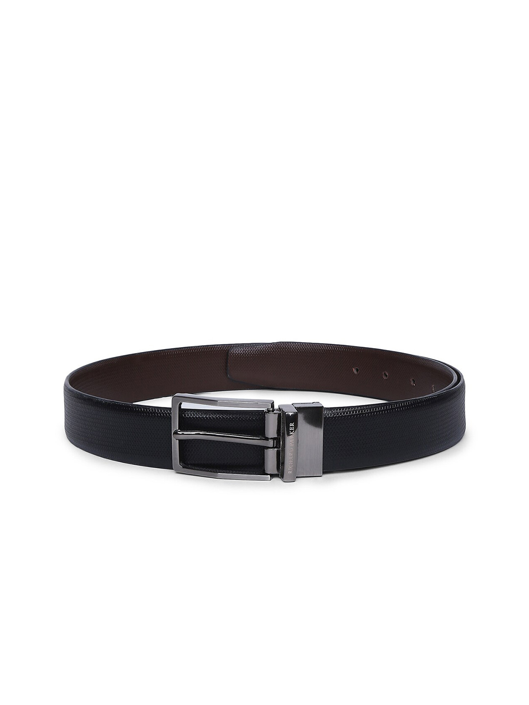 

RICHARD PARKER by Pantaloons Men Black Leather Formal Belt
