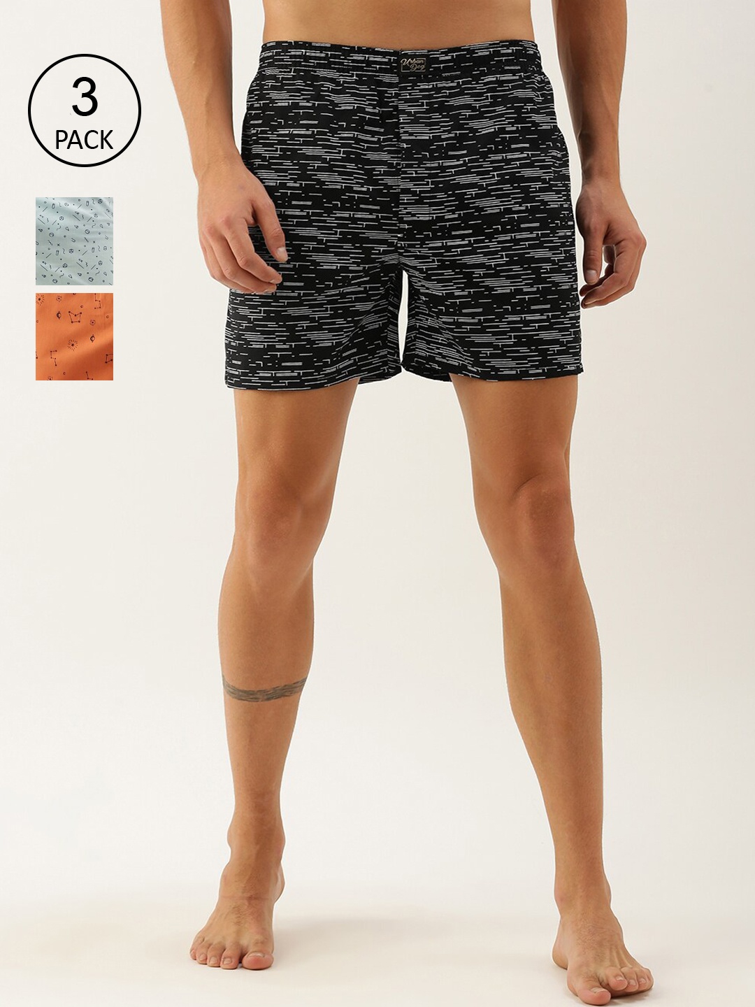 

Urban Dog Men Pack Of 3 Assorted Pure Cotton Boxers UDBX314_UDBX301_UDBX342