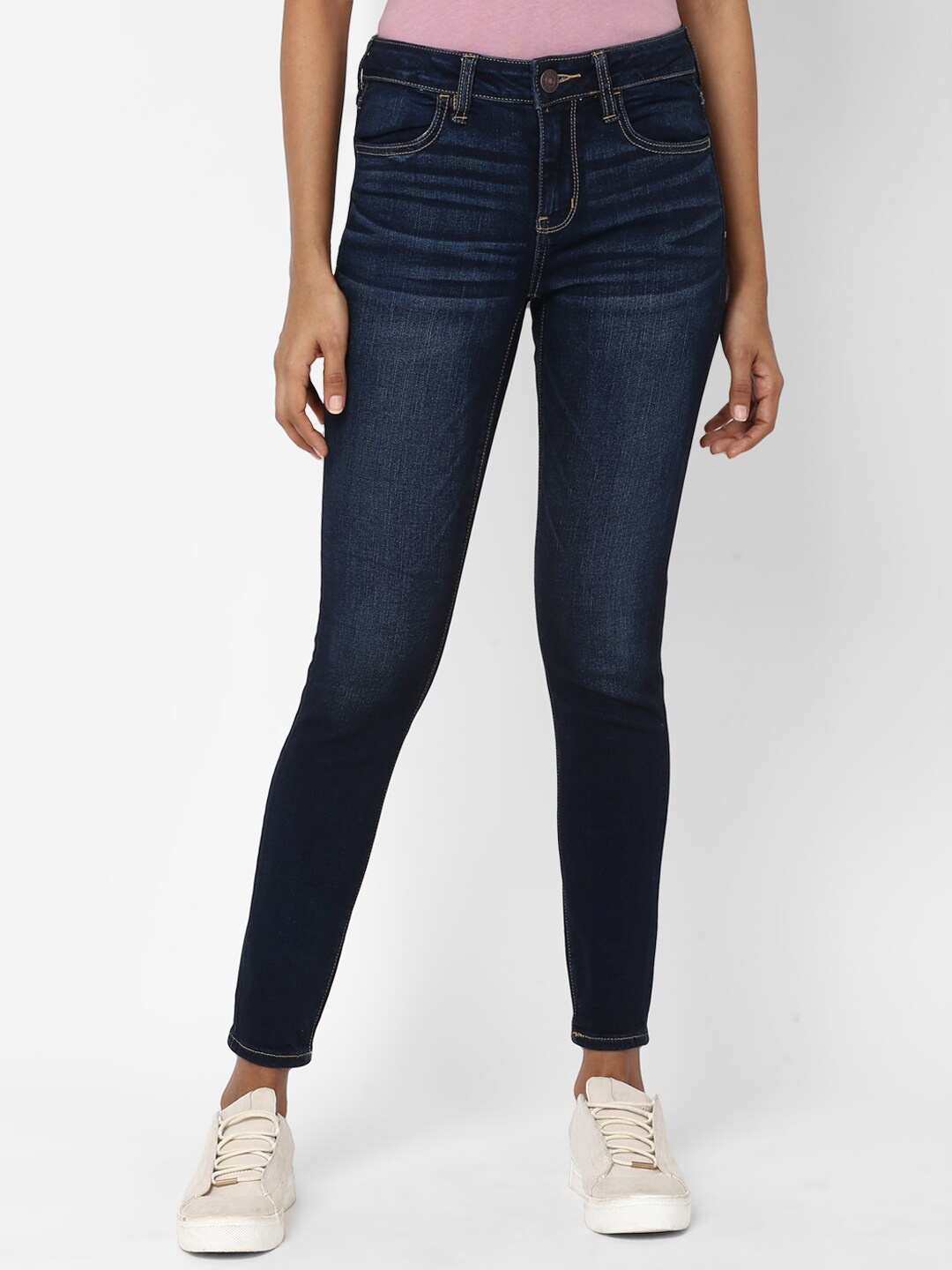 

AMERICAN EAGLE OUTFITTERS Women Blue Light Fade Stretchable Jeans