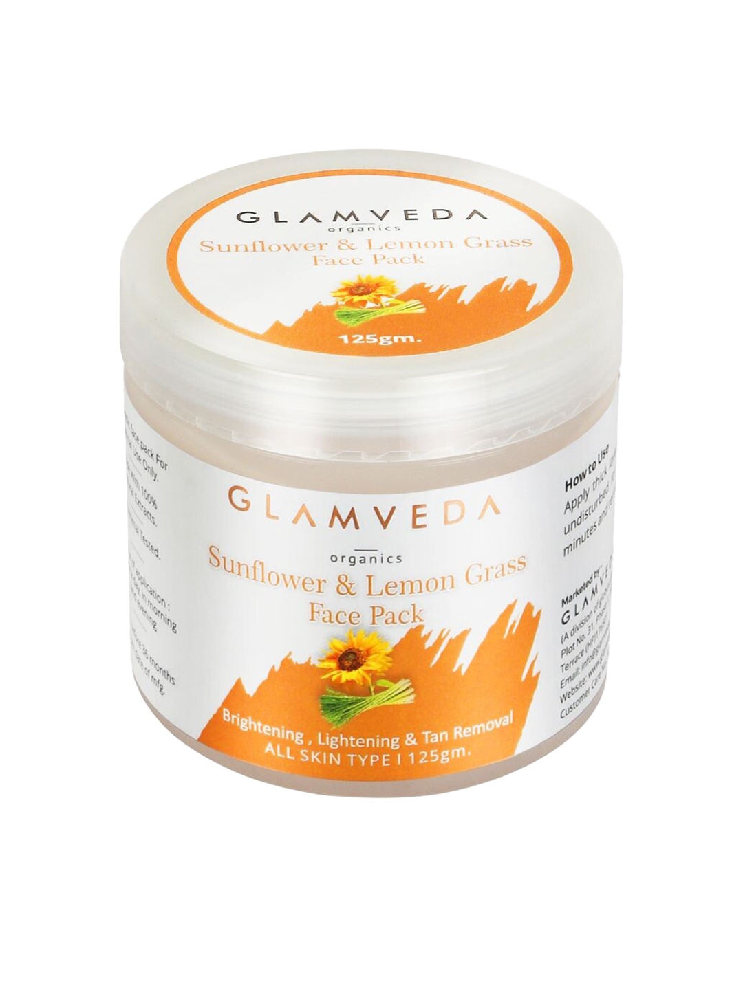 

GLAMVEDA Women Yellow Sunflower & Lemon Grass Oil Brightening & Anti Blemish Face Pack