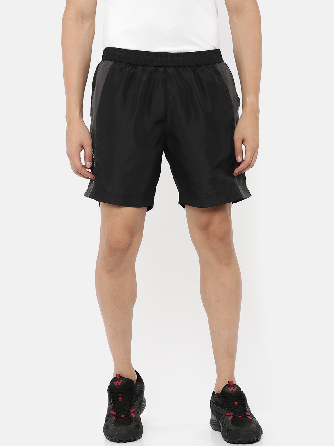 

Wildcraft Men Black Mid-Rise Sports Shorts