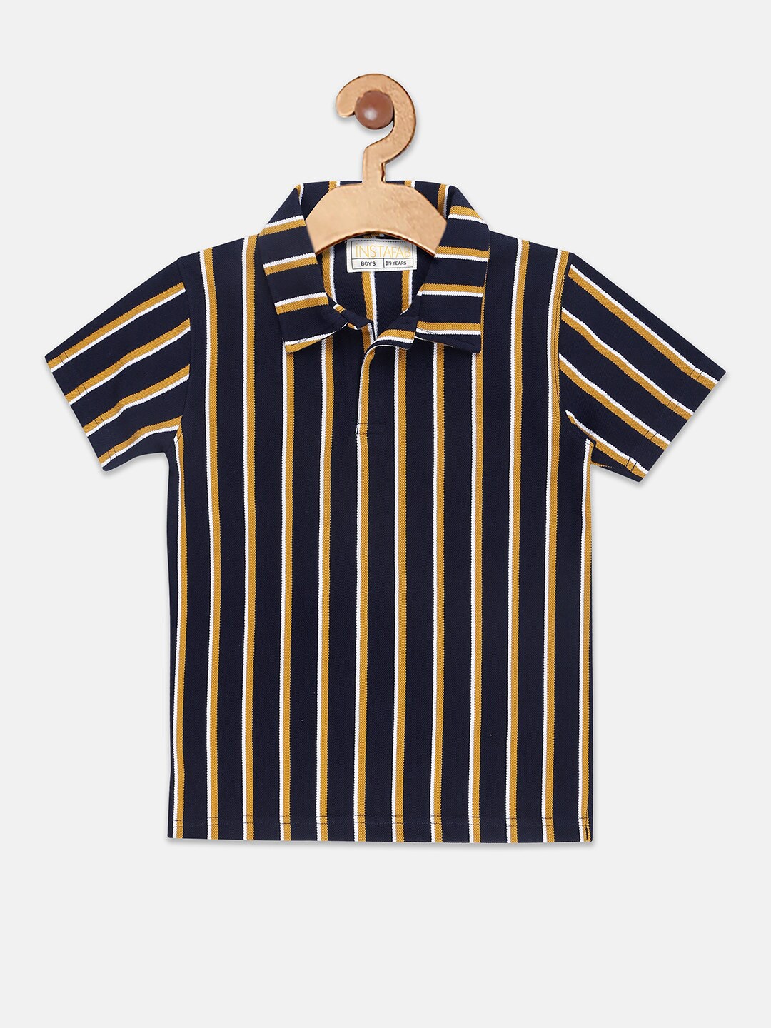 

Instafab Boys Multi Striped Polo Collar T-shirt