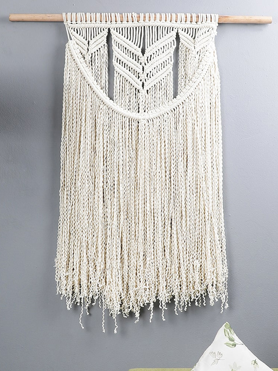 

The Decor Mart Off White Boho Handcrafted Macrame Wall Decor