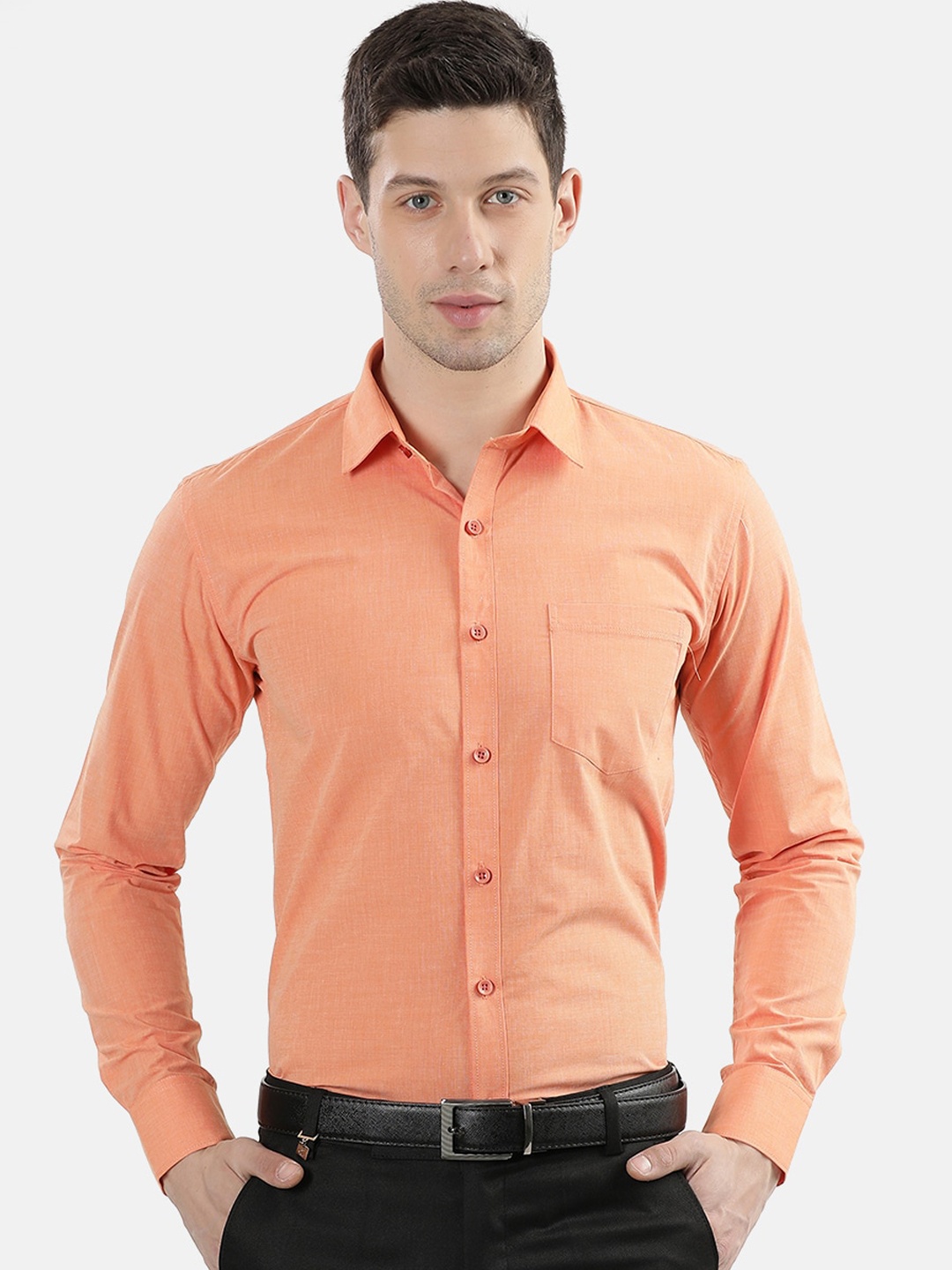 

V2 Value & Variety Men Orange Slim Fit Formal Shirt