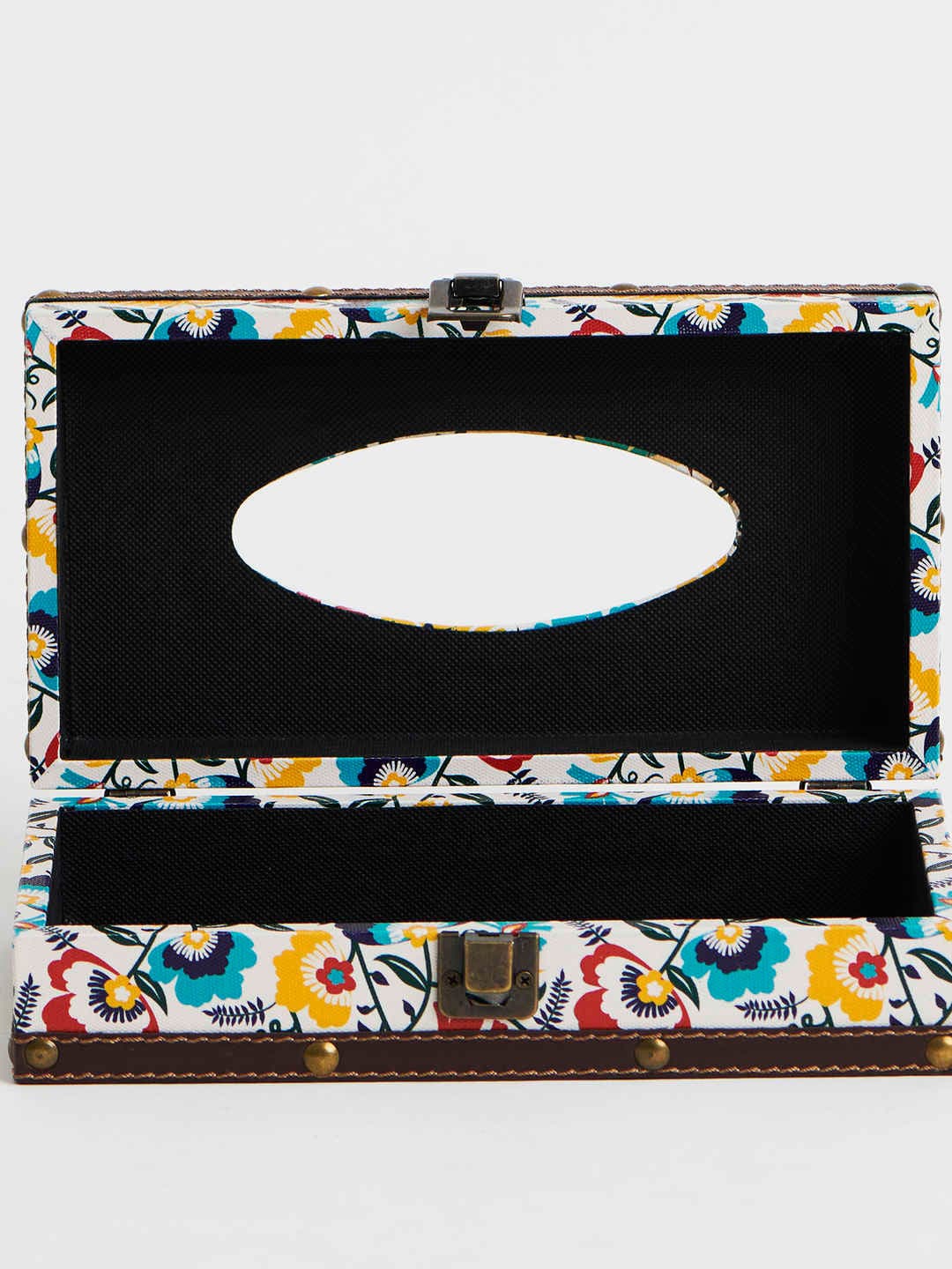 

Chumbak Off-White & Yellow Tissue Box
