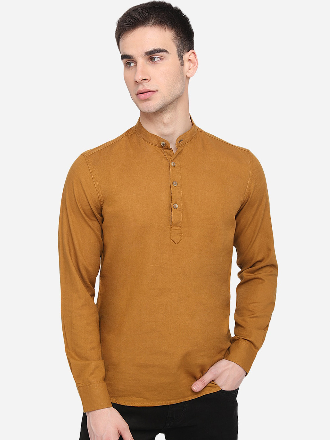 

Greenfibre Men Brown Slim Fit Casual Shirt