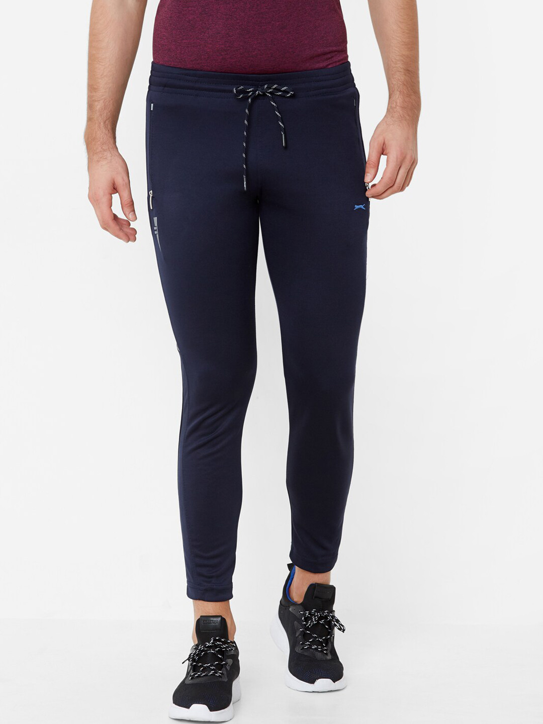 

Black Panther Men Navy Blue Solid Acti-Fit Track Pants