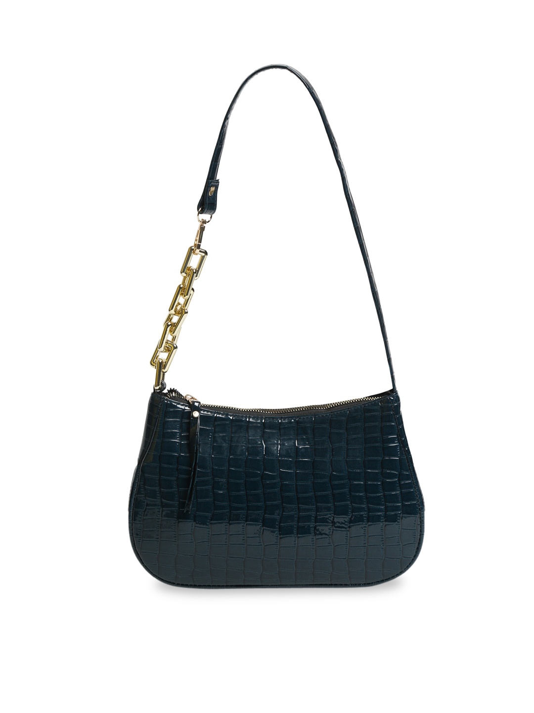 

Apsis Women Blue Glossy Animal Textured Structured Sling Bag