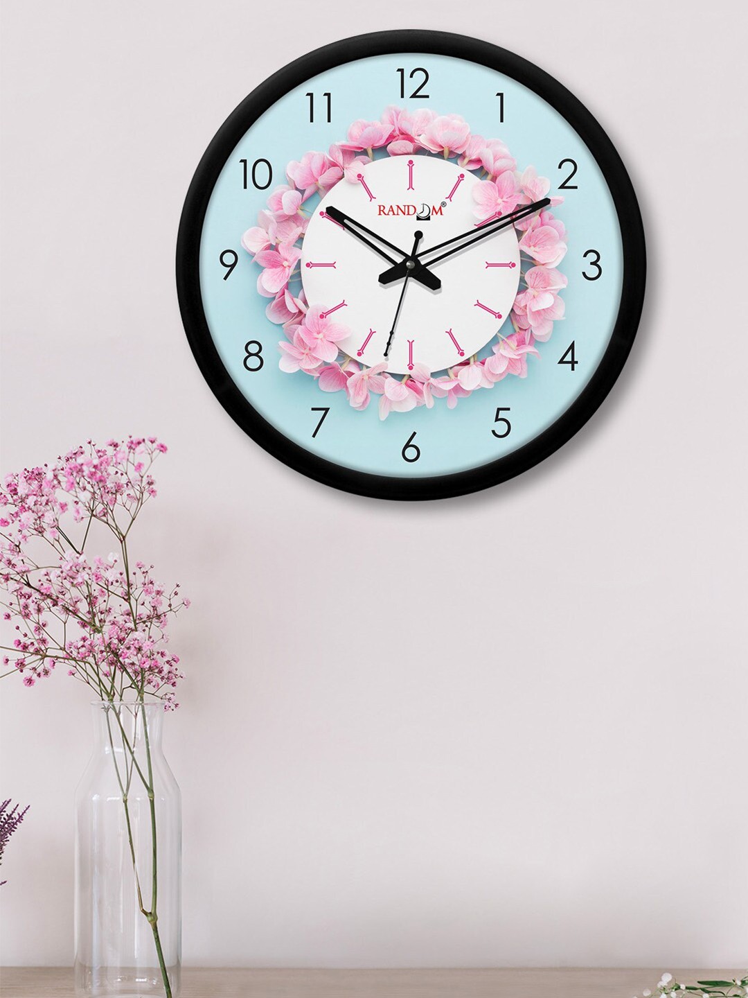

RANDOM Blue & Pink Printed Contemporary Wall Clock