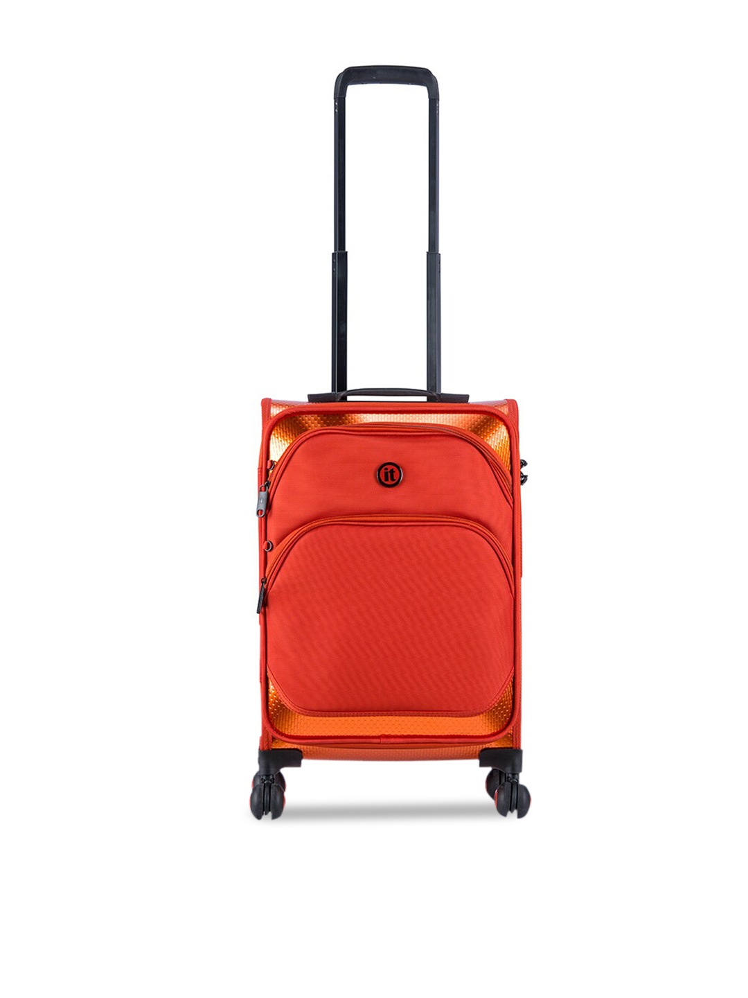 

IT luggage Red Solid Soft-Sided Medium Hybrifusion Trolley Suitcase