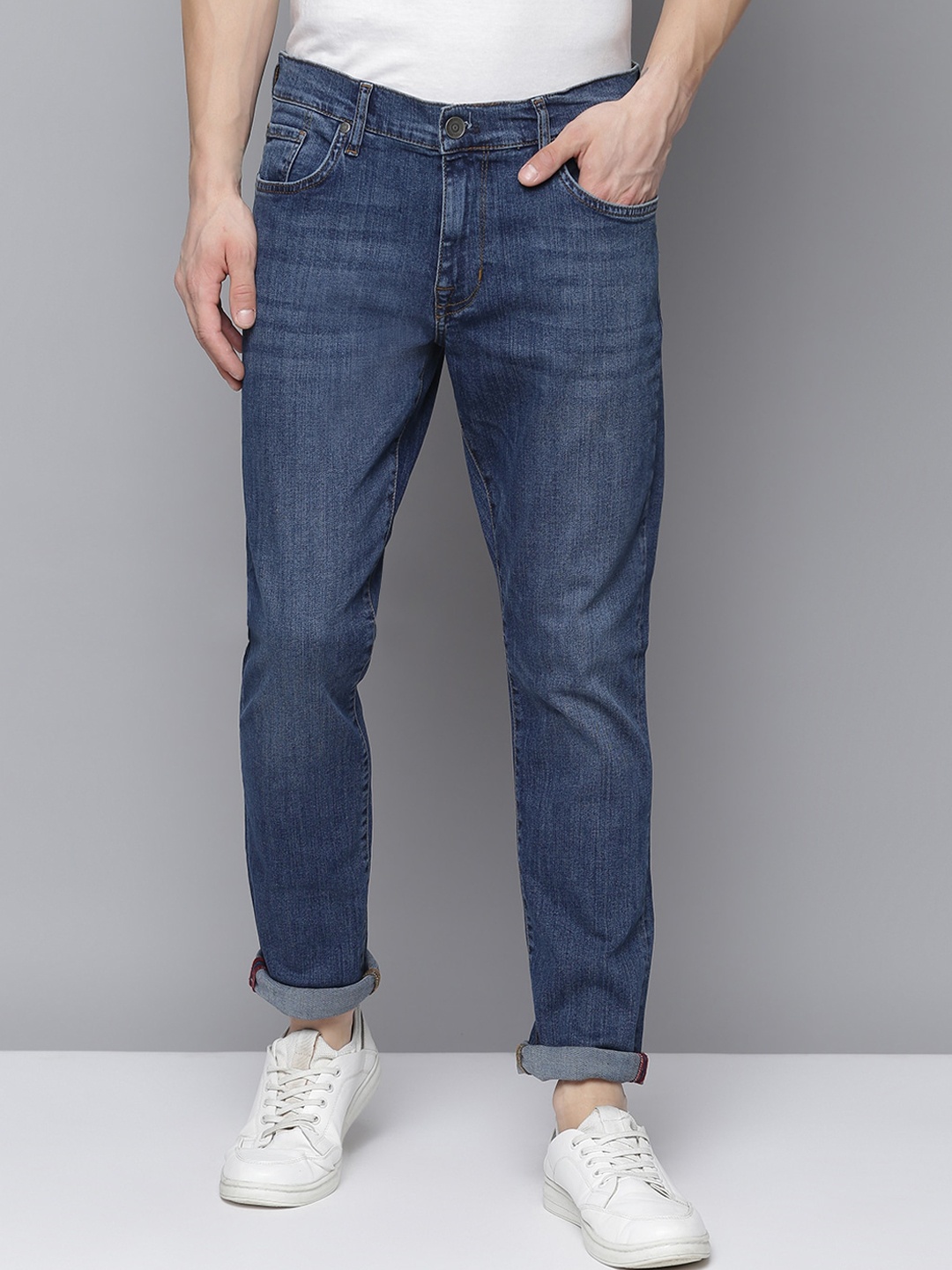 

BEN SHERMAN Men Blue Light Fade Jeans