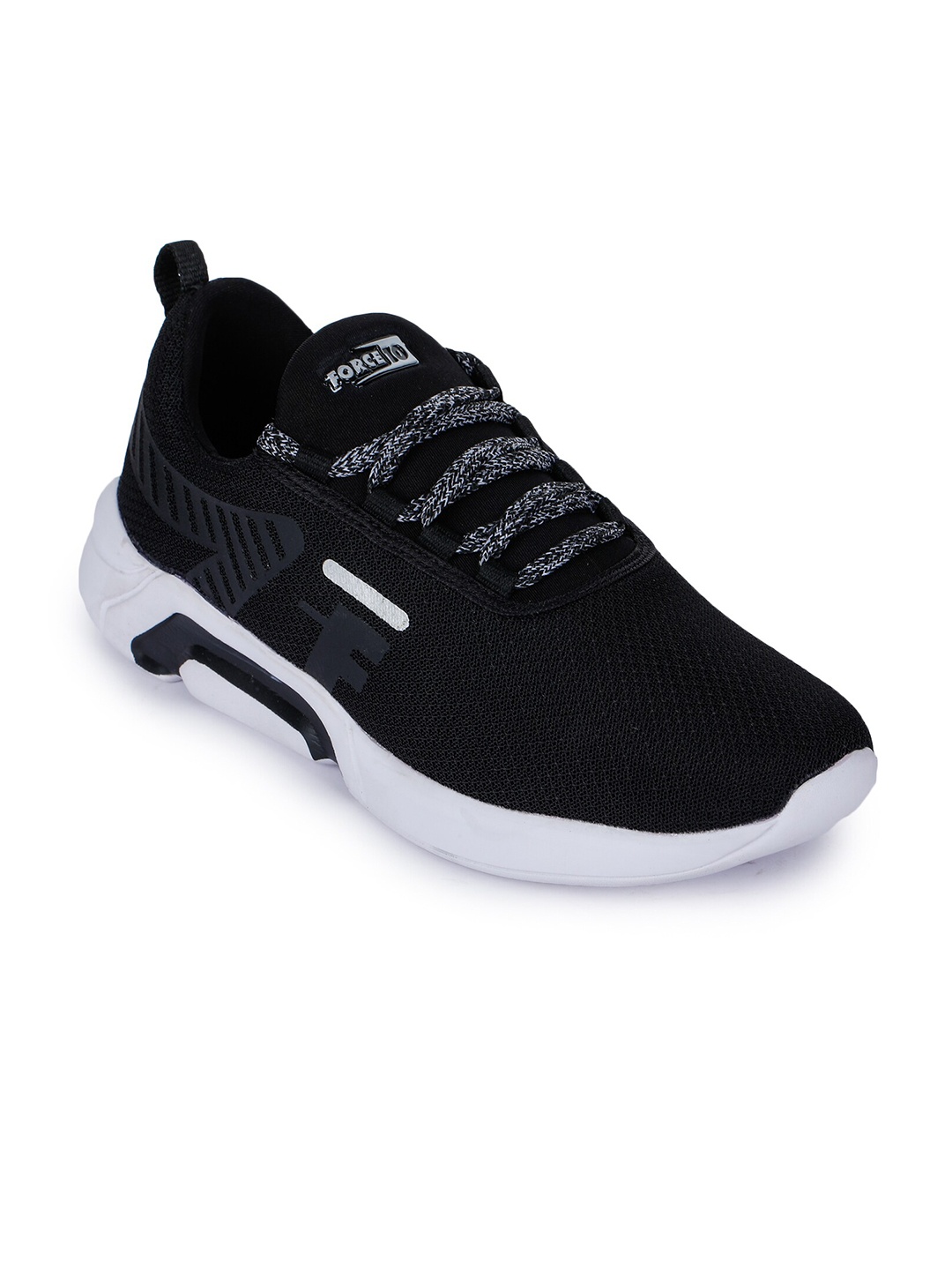 Liberty Men Black Mesh Running Non-Marking Shoes