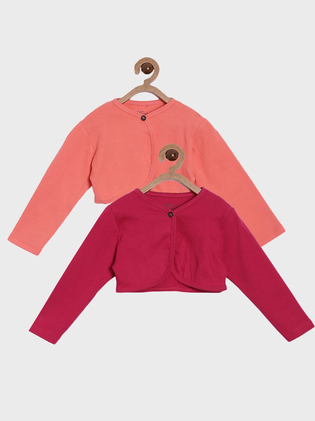 

Kryptic Girls Coral & Peach-Coloured Pack of 2 Shrug