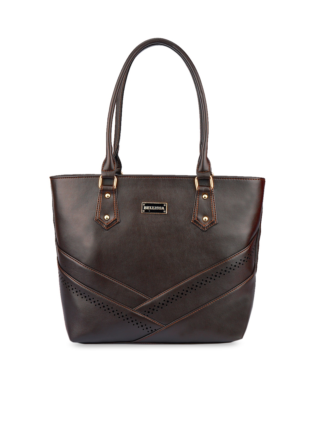 

Bellissa Brown PU Structured Shoulder Bag