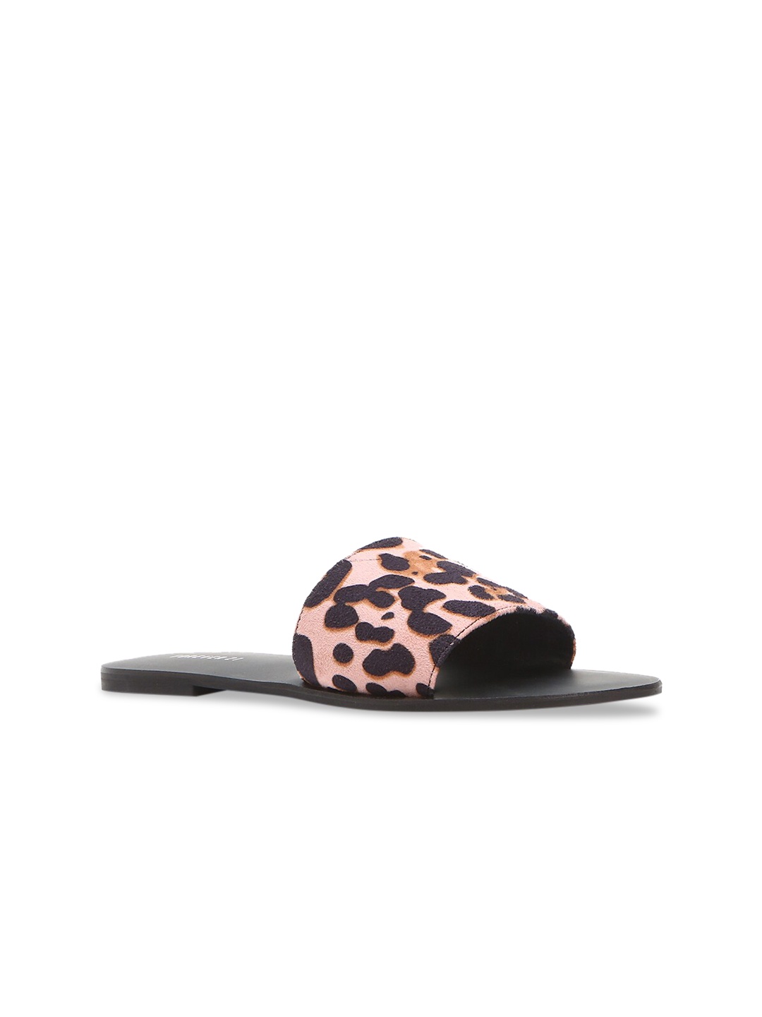 

FOREVER 21 Women Pink Printed Open Toe Flats