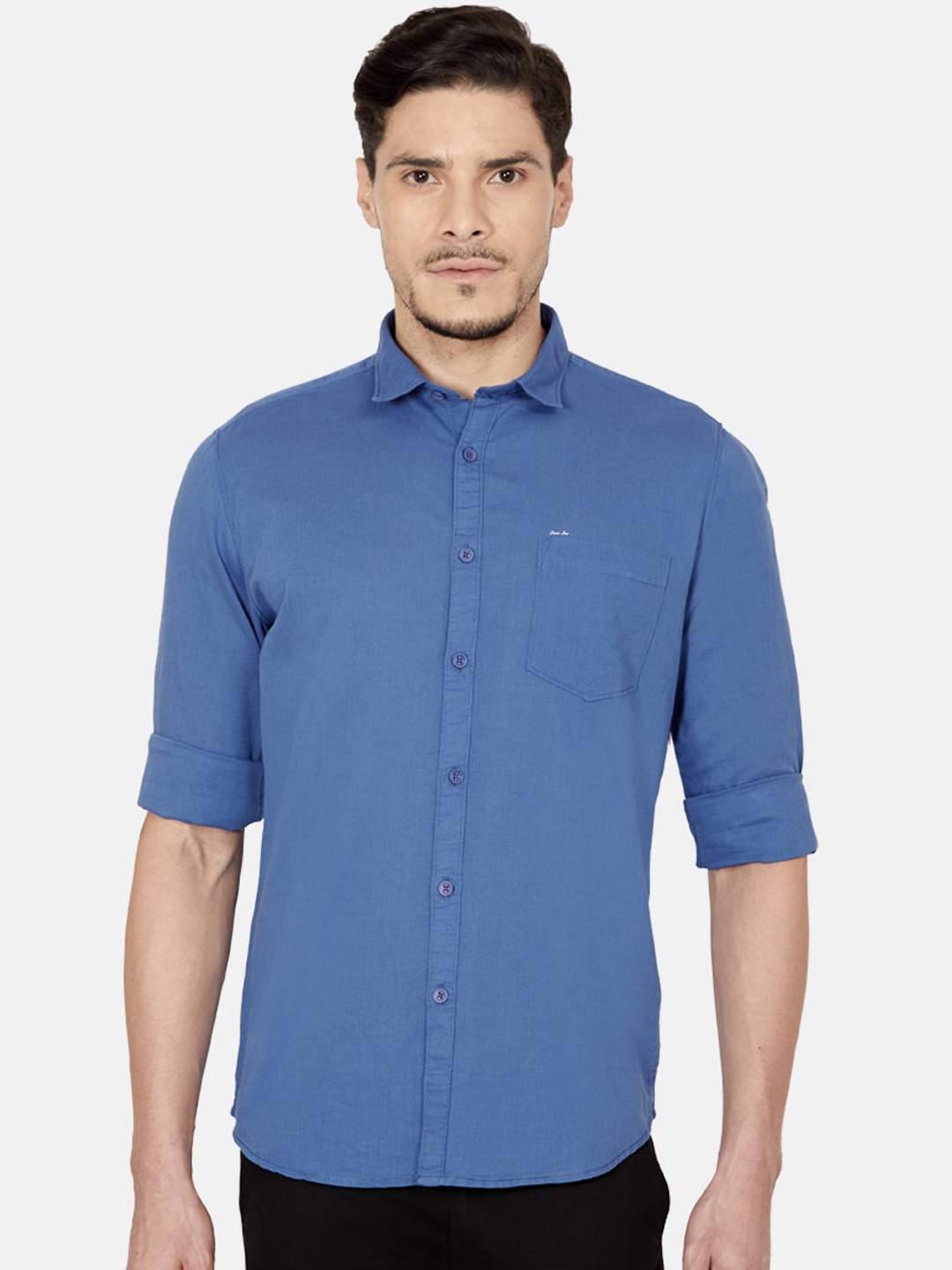 

Oxemberg Men Blue Slim Fit Casual Shirt