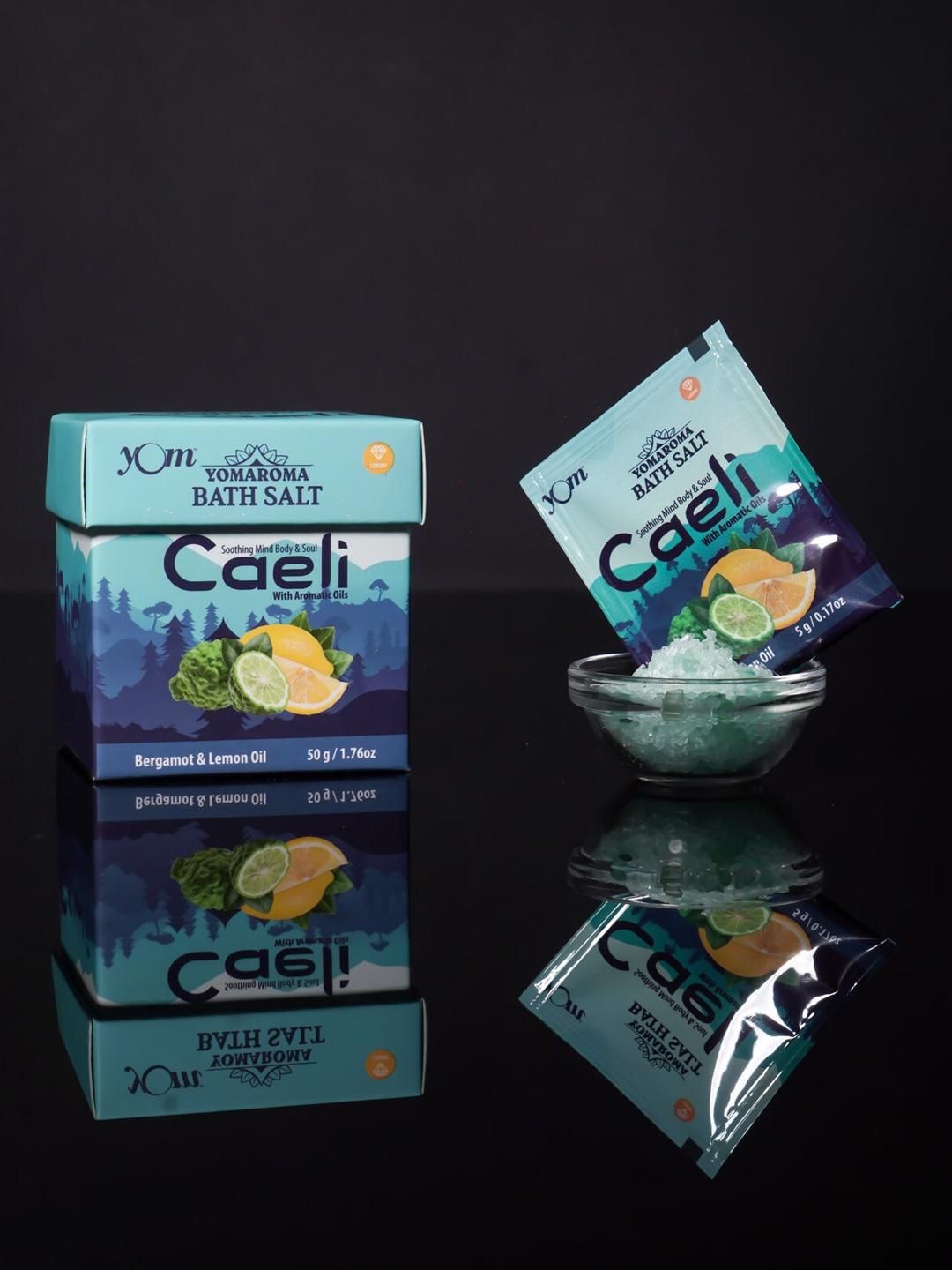 

YOM Unisex Yomaroma Caeli Bath Salt With Aromatic Oils-50 g, Blue