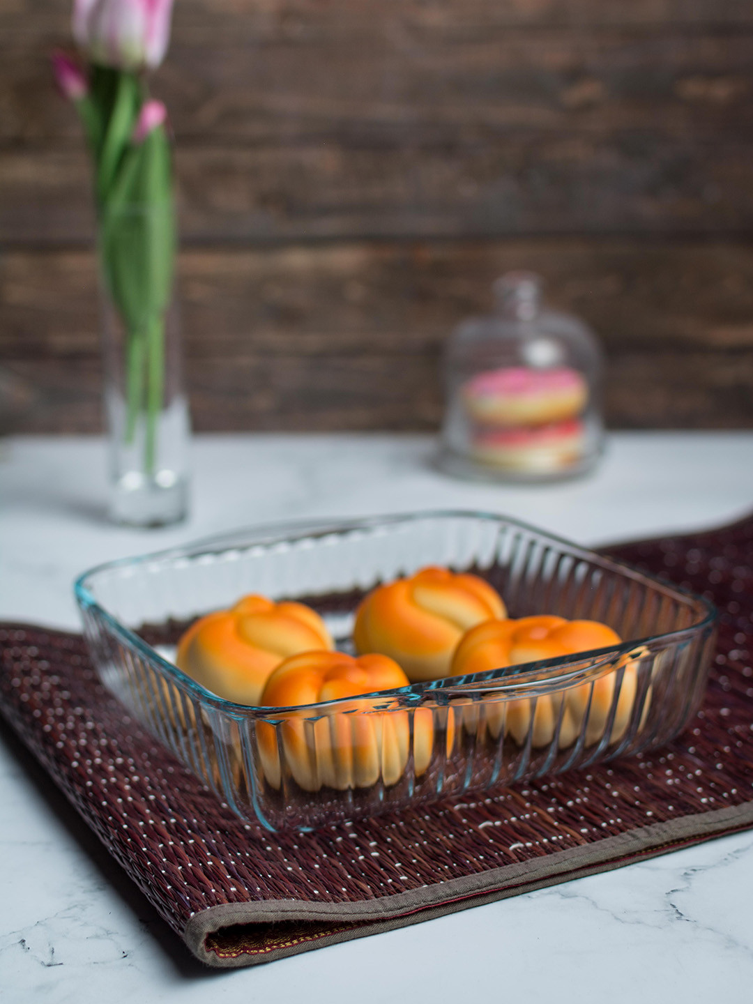 

Pasabahce Set Of 2 Transparent Lined Square Roaster Tray