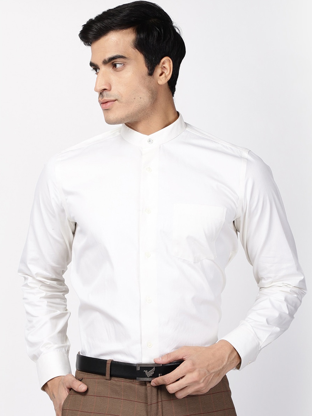 

Blackberrys Men White India Slim Fit Formal Shirt