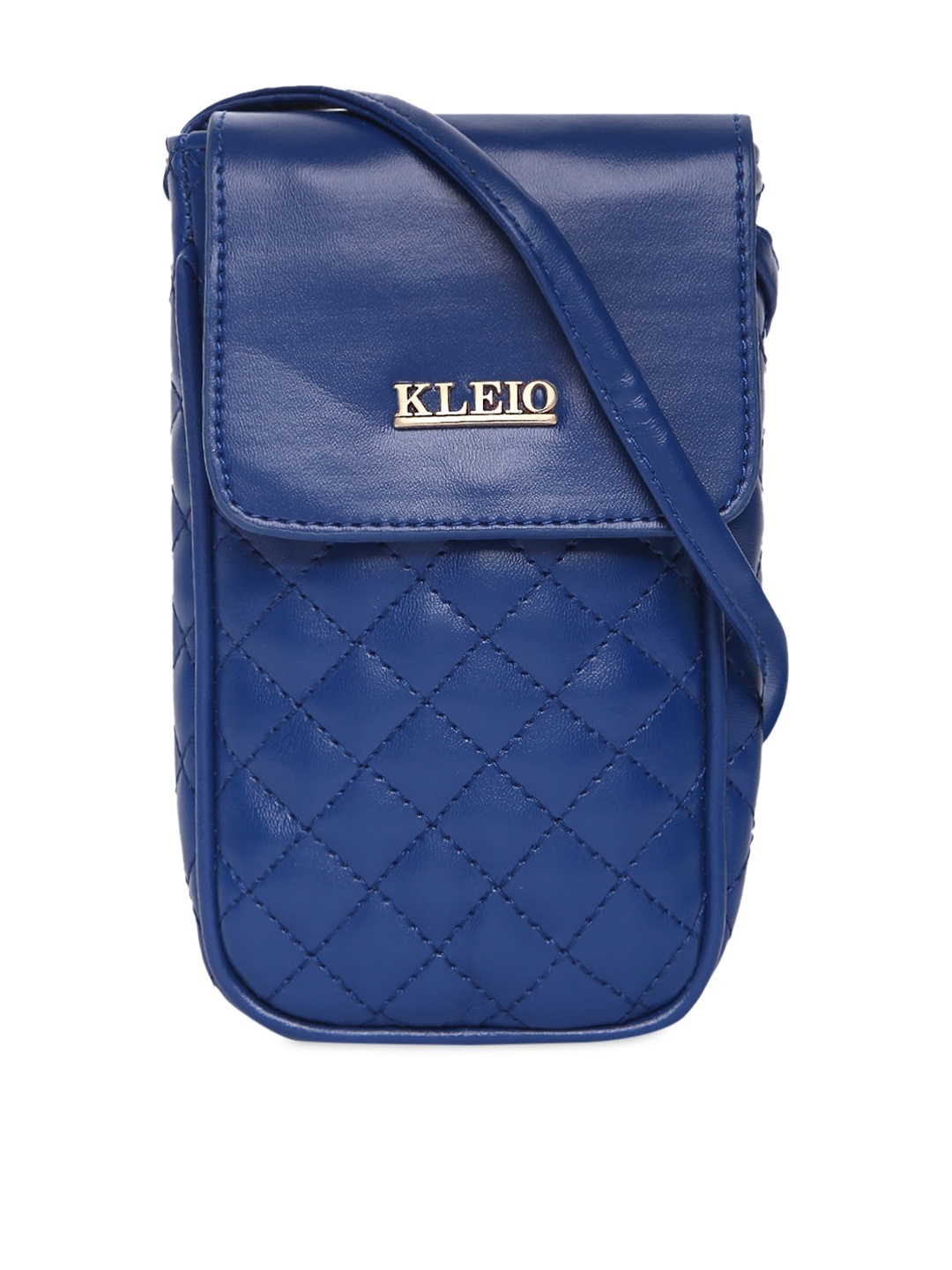 

KLEIO Blue Structured Sling Bag with Quilted