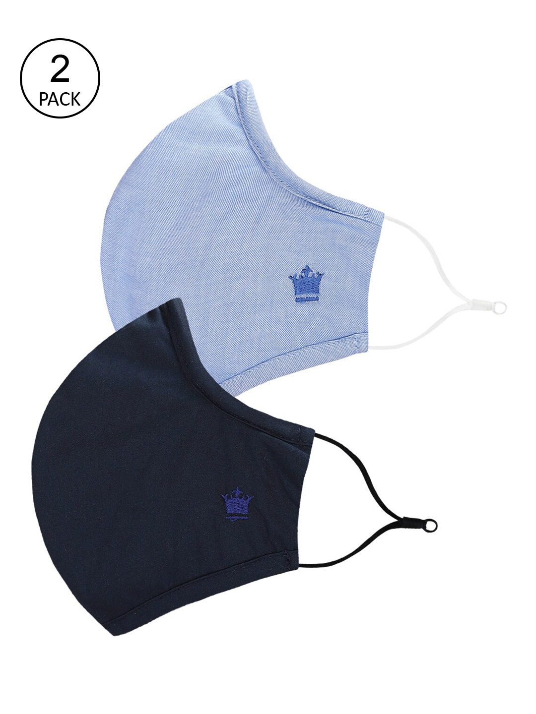 

Louis Philippe Men Pack Of 2 Assorted 5-Ply Reusable Cotton Protective Outdoor Masks