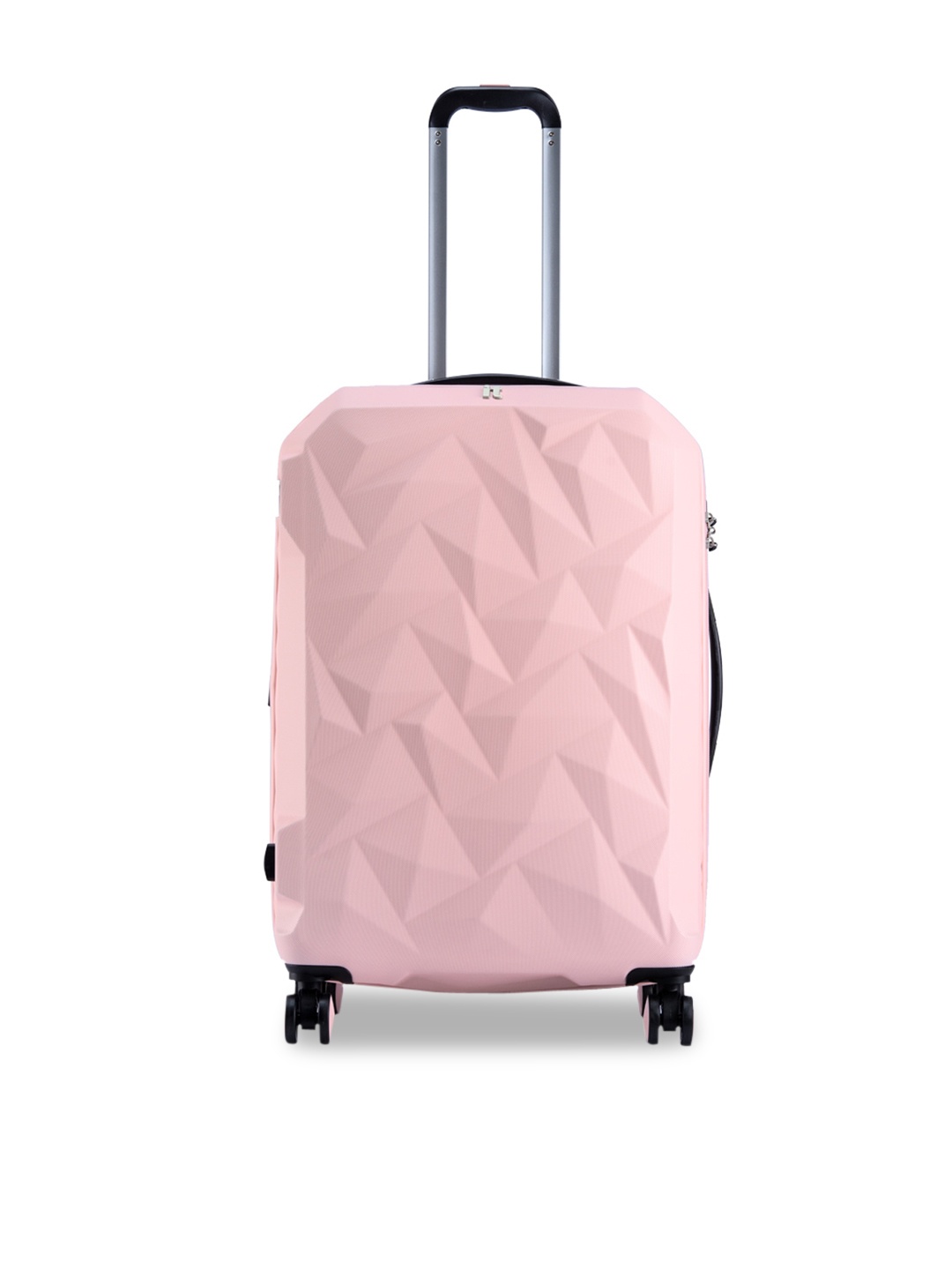 

IT luggage Pink Textured Soft Sided Medium Trolley Bag