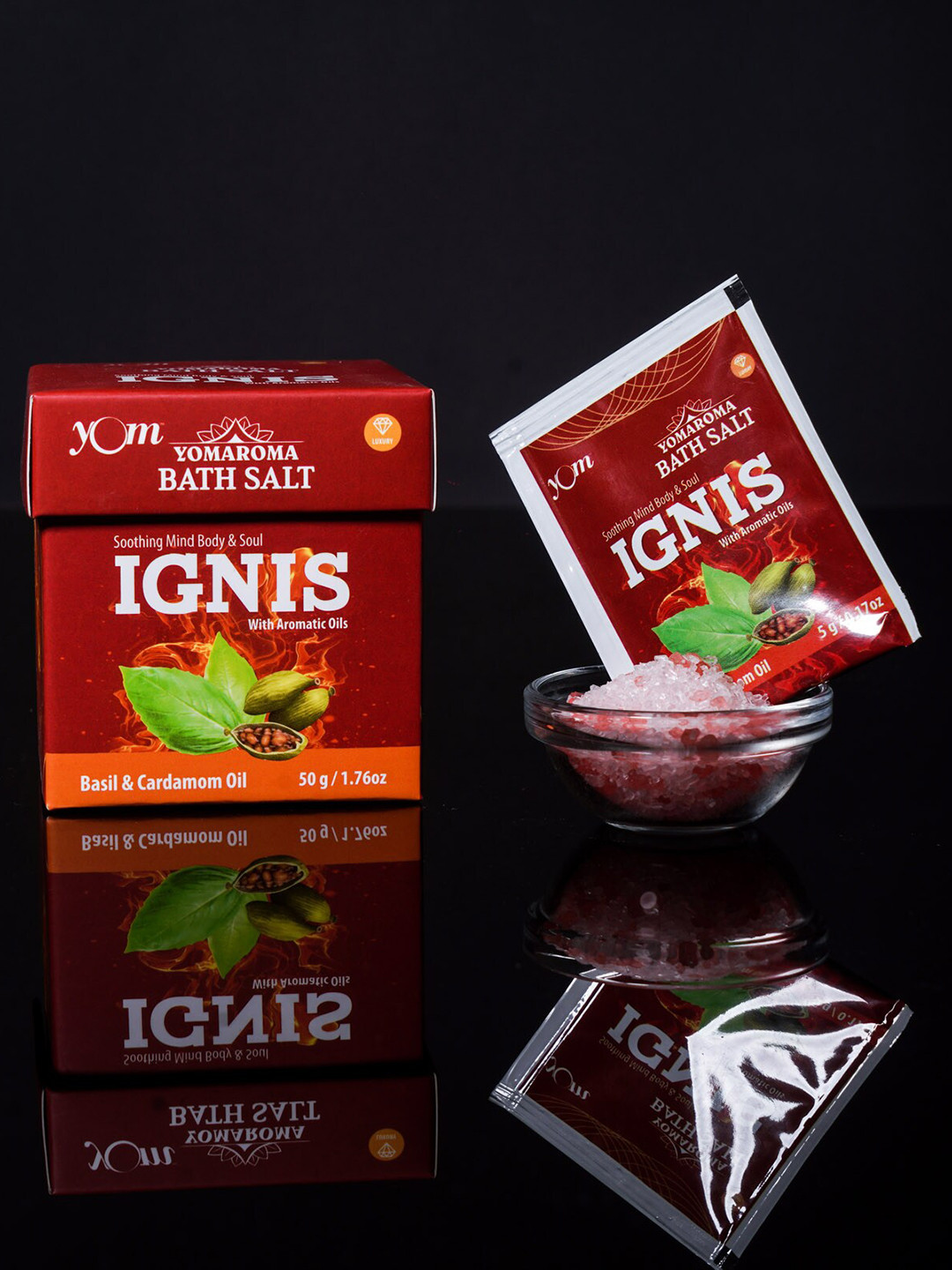 

YOM Unisex Yomaroma Ignis Bath Salt With Aromatic Oils- 50 g, Maroon