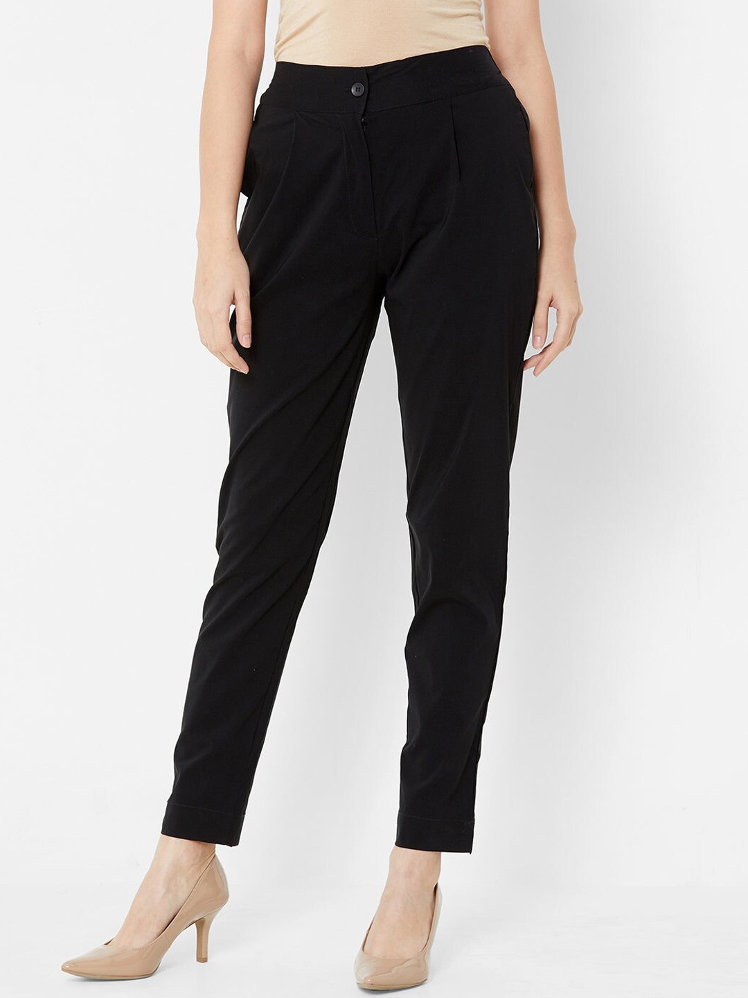 

ZOLA Women Straight Fit Trousers, Black