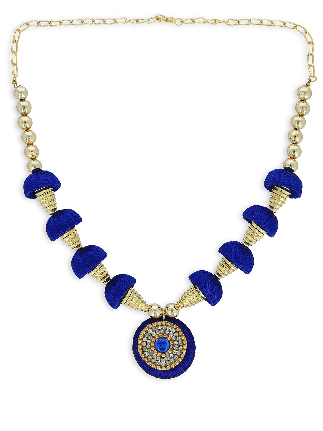 

AKSHARA Gold-Toned & Blue Necklace