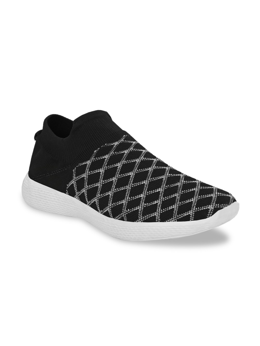 

Provogue Men Black & White Printed Slip-On Sneakers