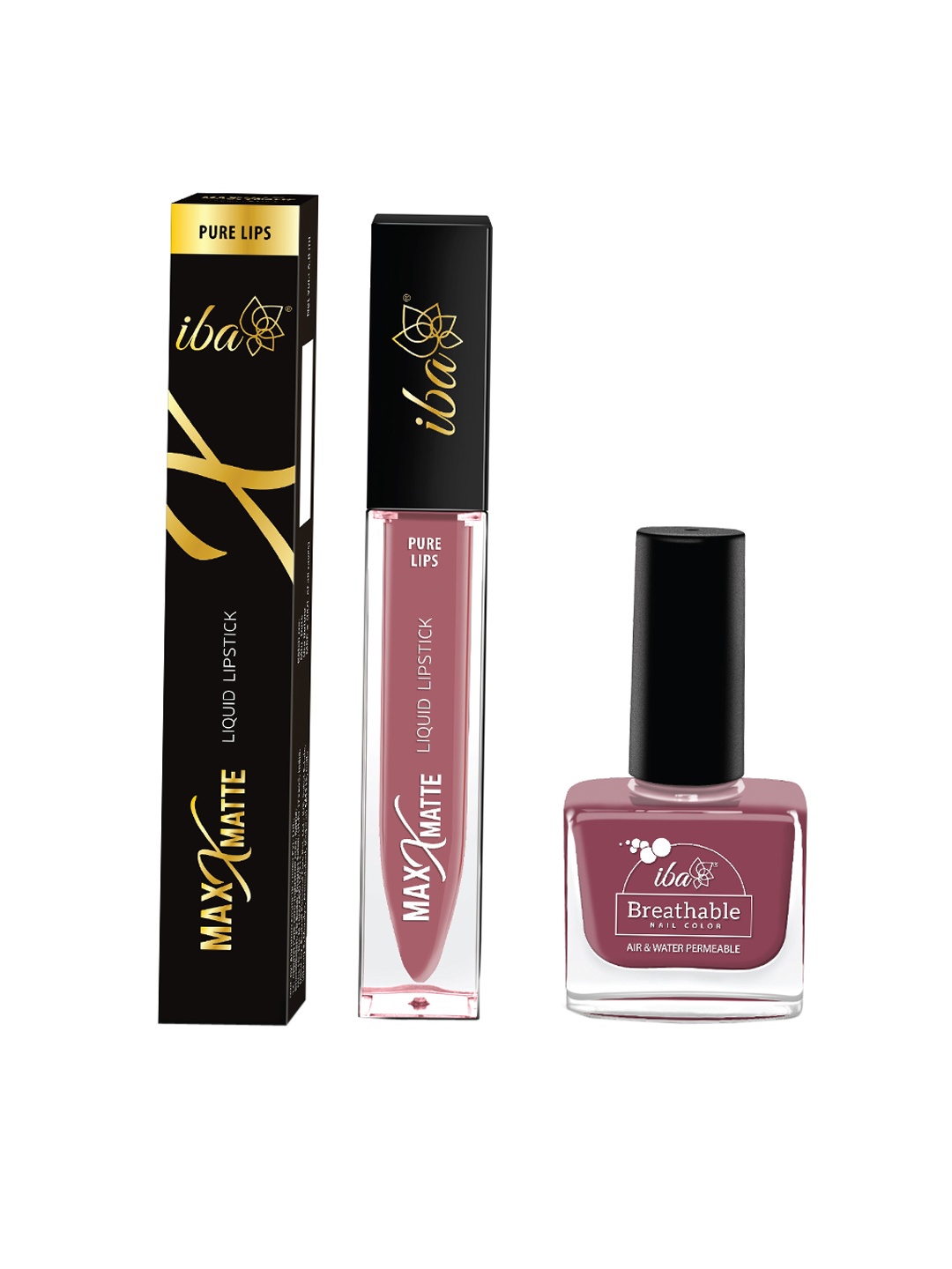 

Iba Beautiful Mauve Lips & Tips Combo, Purple