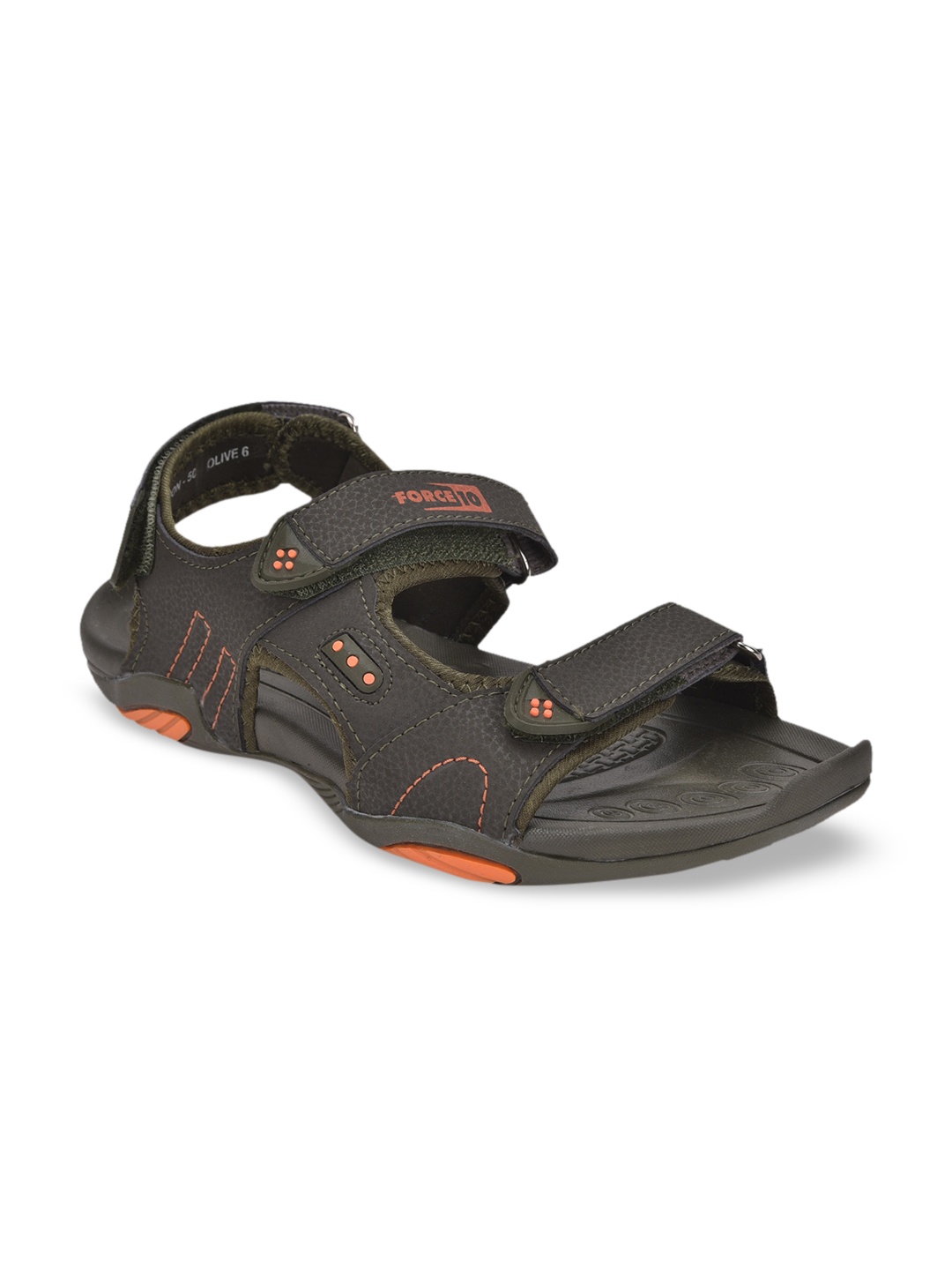 

Liberty Men Olive Green & Orange Sports Sandals