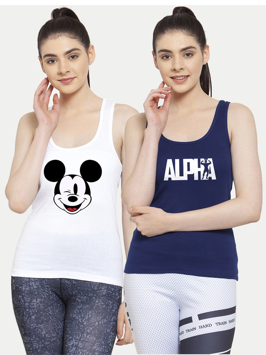 

Friskers White & Blue Pack of 2 Tank Top