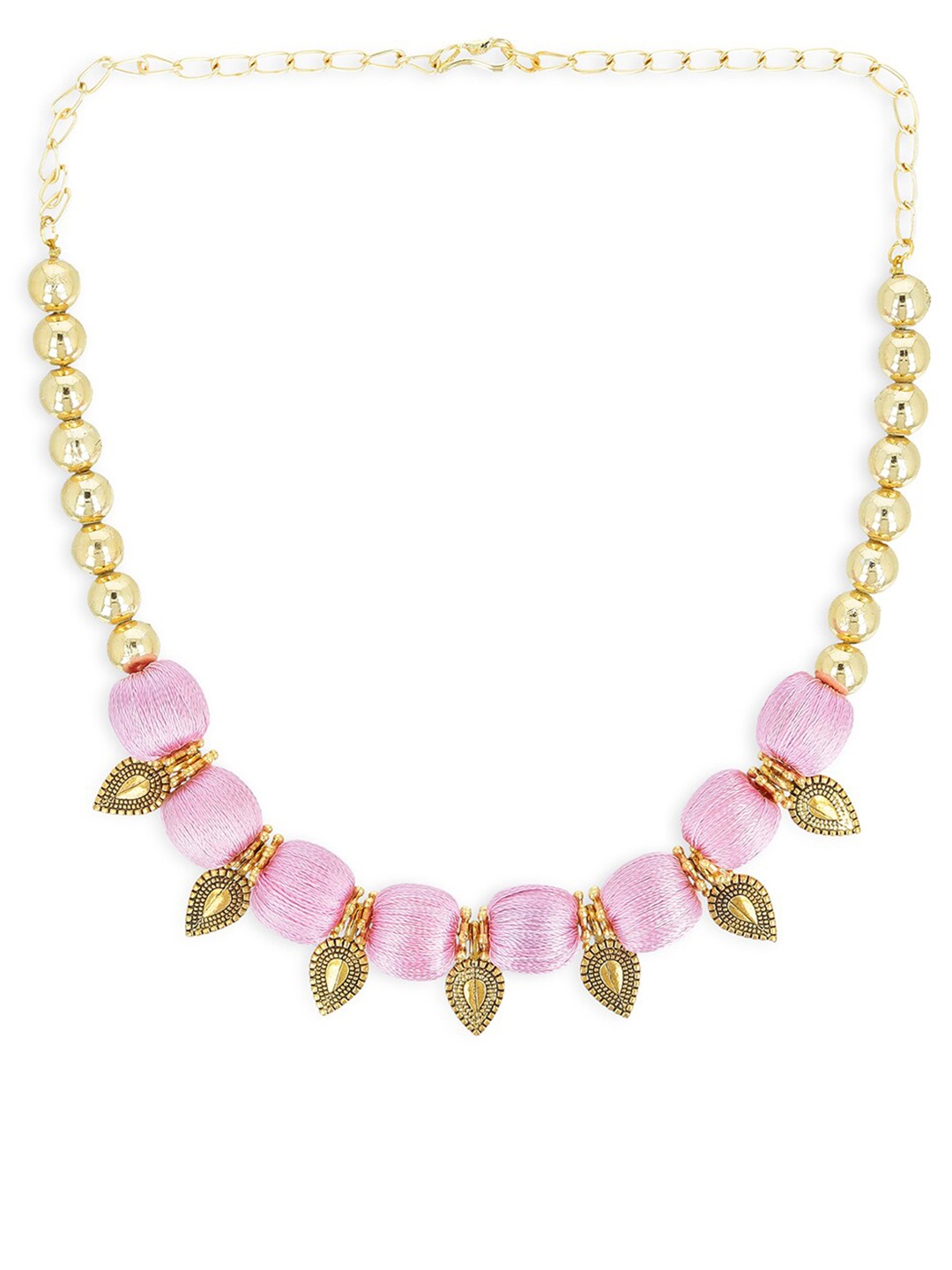 AKSHARA Pink & Gold-Toned Choker Necklace
