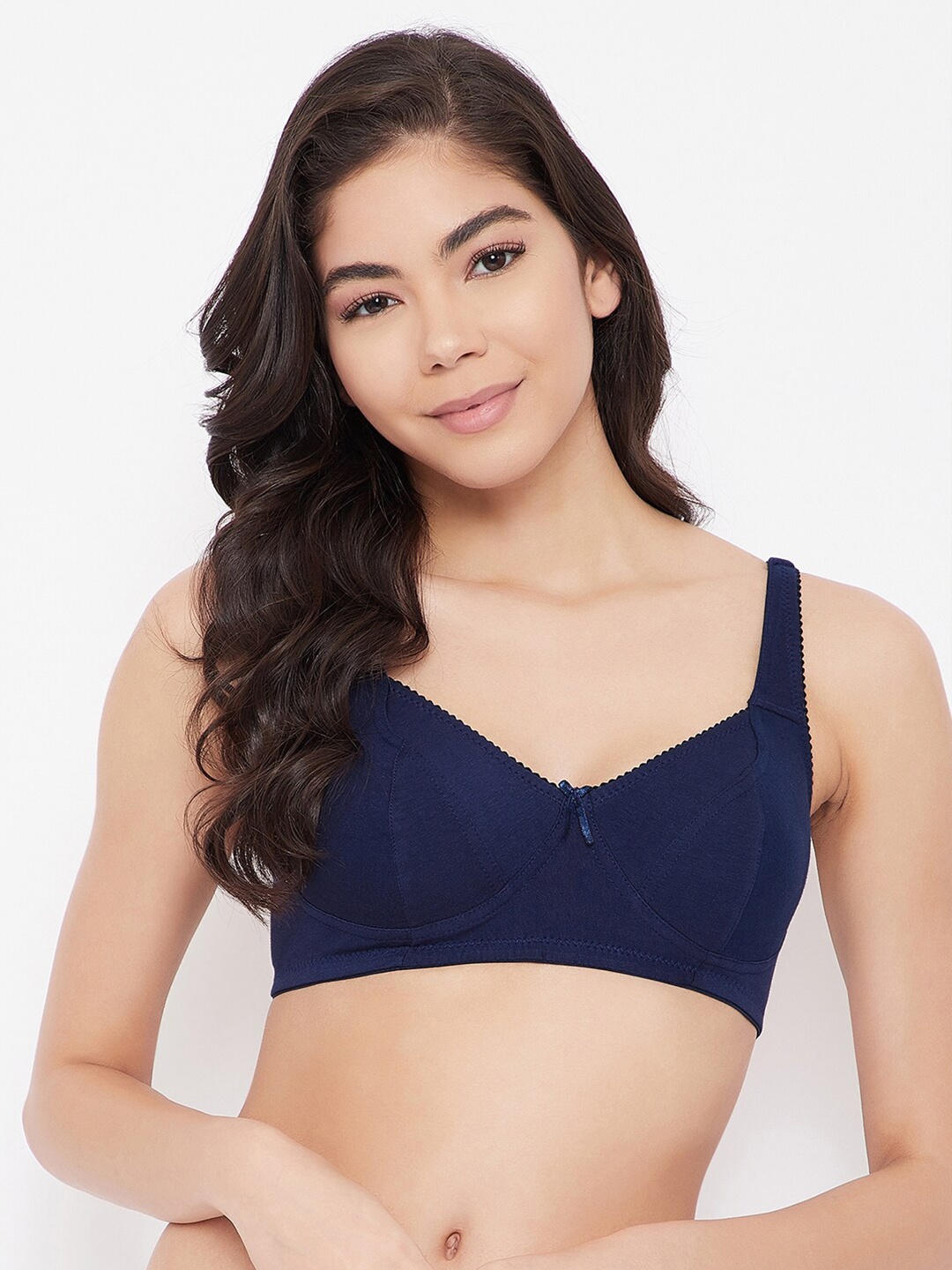 

Clovia Non-Padded Non-Wired Everyday Bra BR2038B0842B, Navy blue