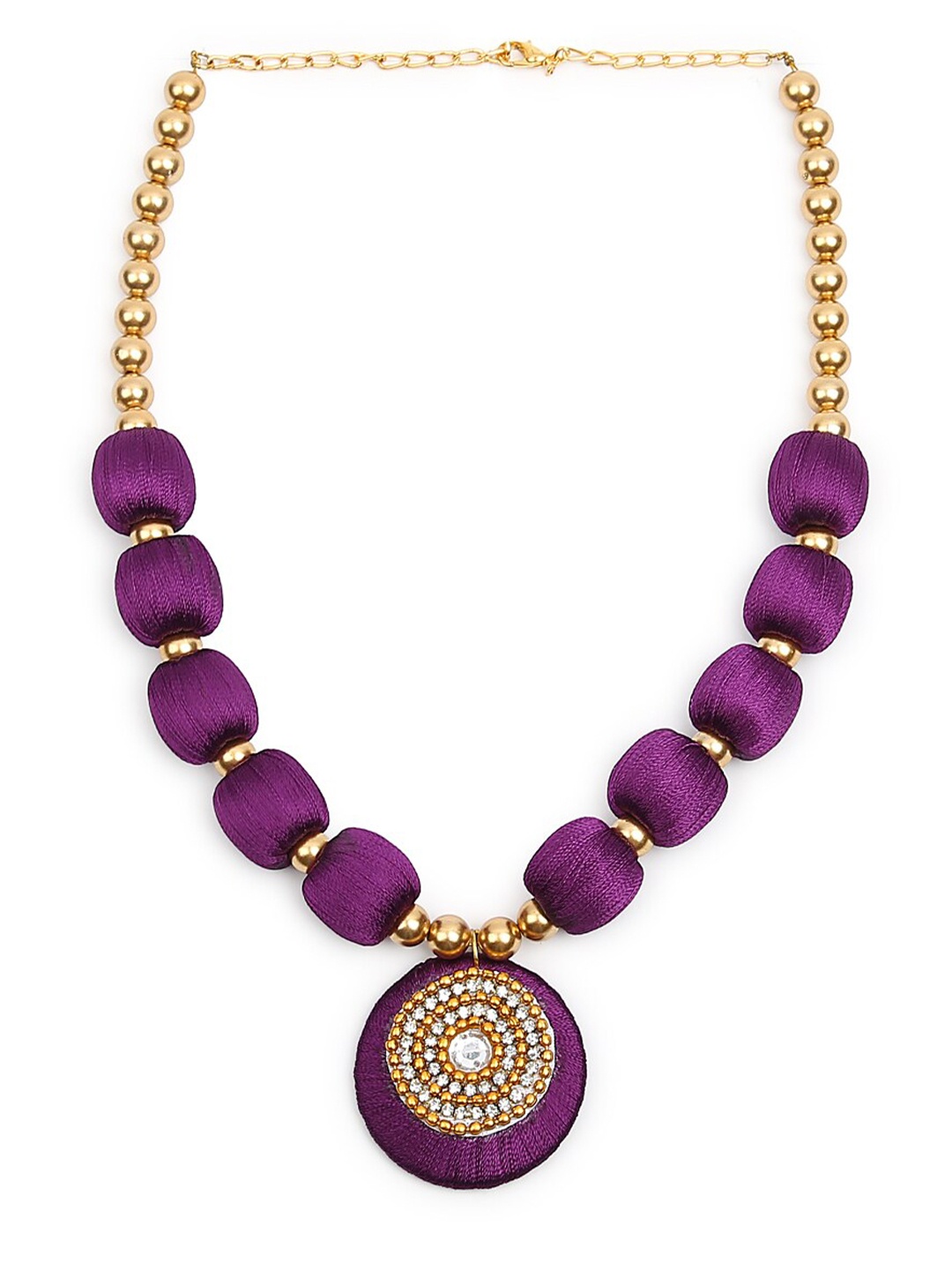 AKSHARA Gold-Toned & Purple Necklace