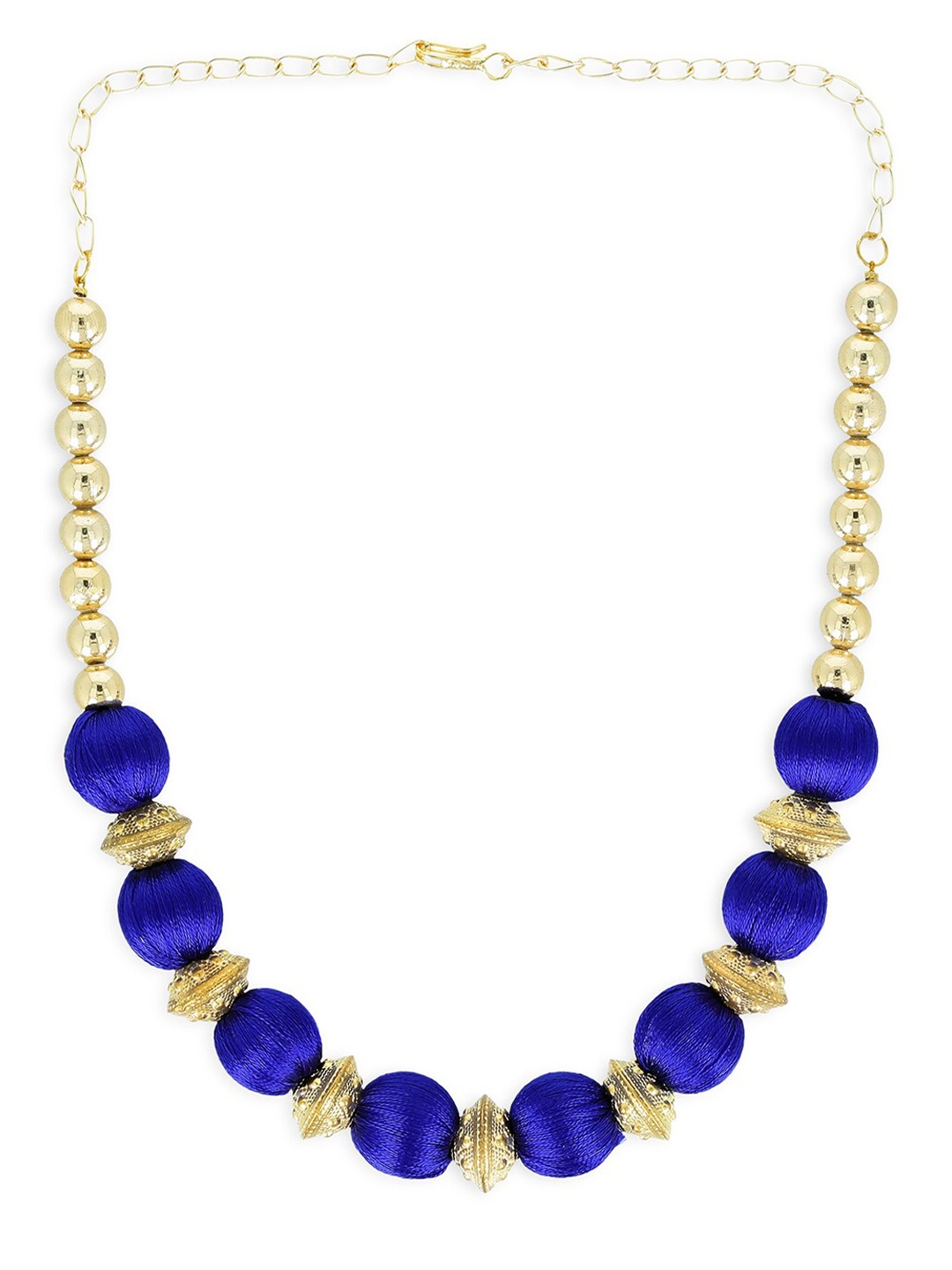 

AKSHARA Blue & Gold-Toned Choker Necklace
