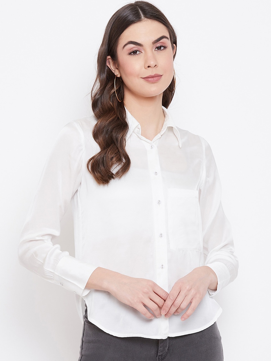 

sandy AND ritz Women Off White Casual Shirt