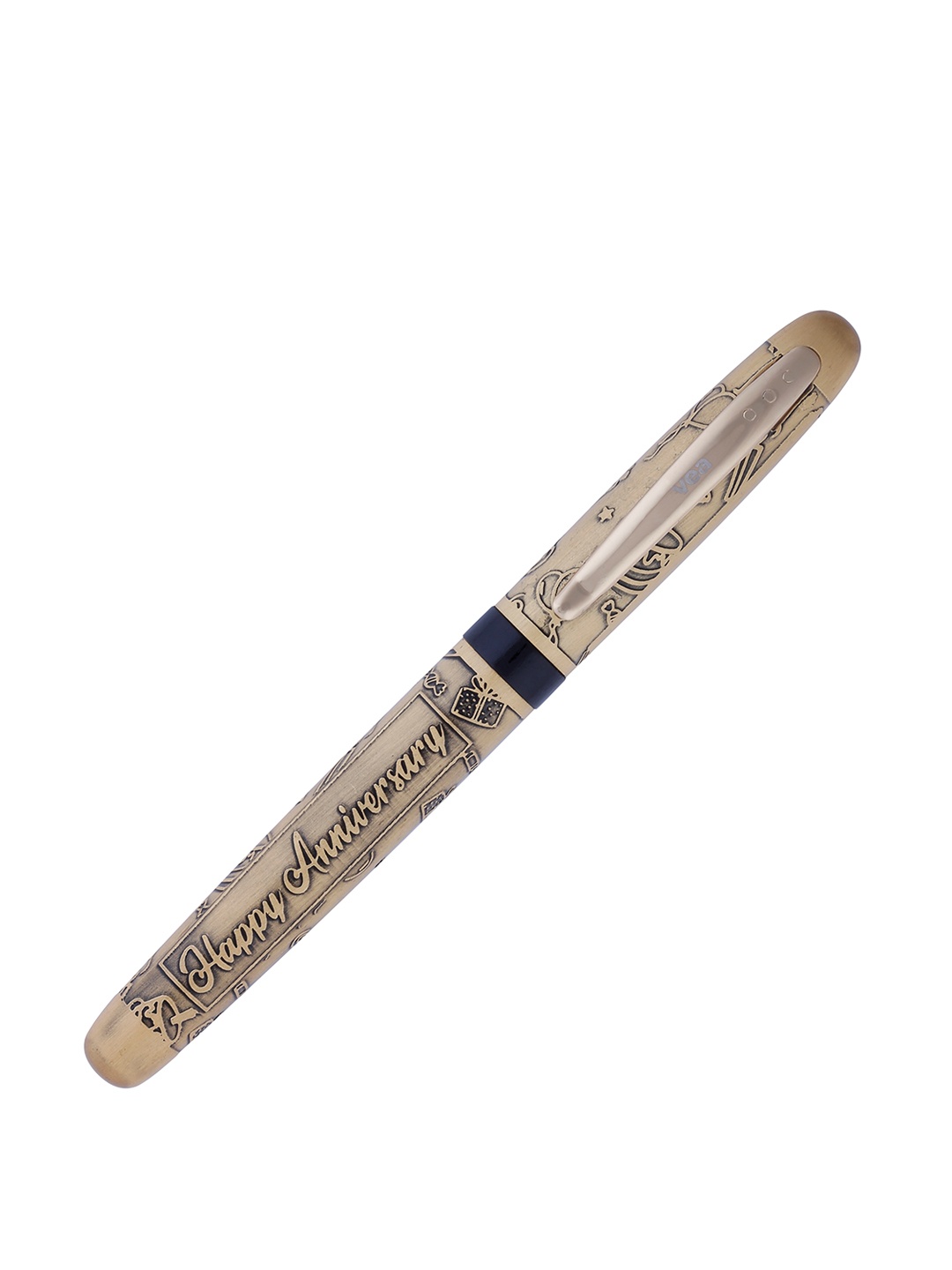 

VEA Gold-Toned Happy Anniversary Long Jotter Refill Pen
