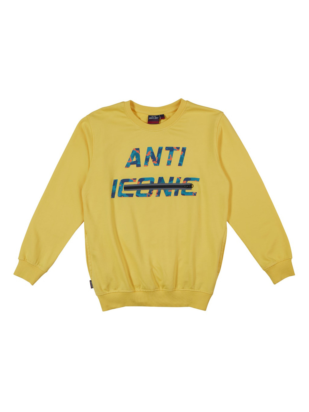 

Gini and Jony Boys Lime Green Printed Sweatshirt