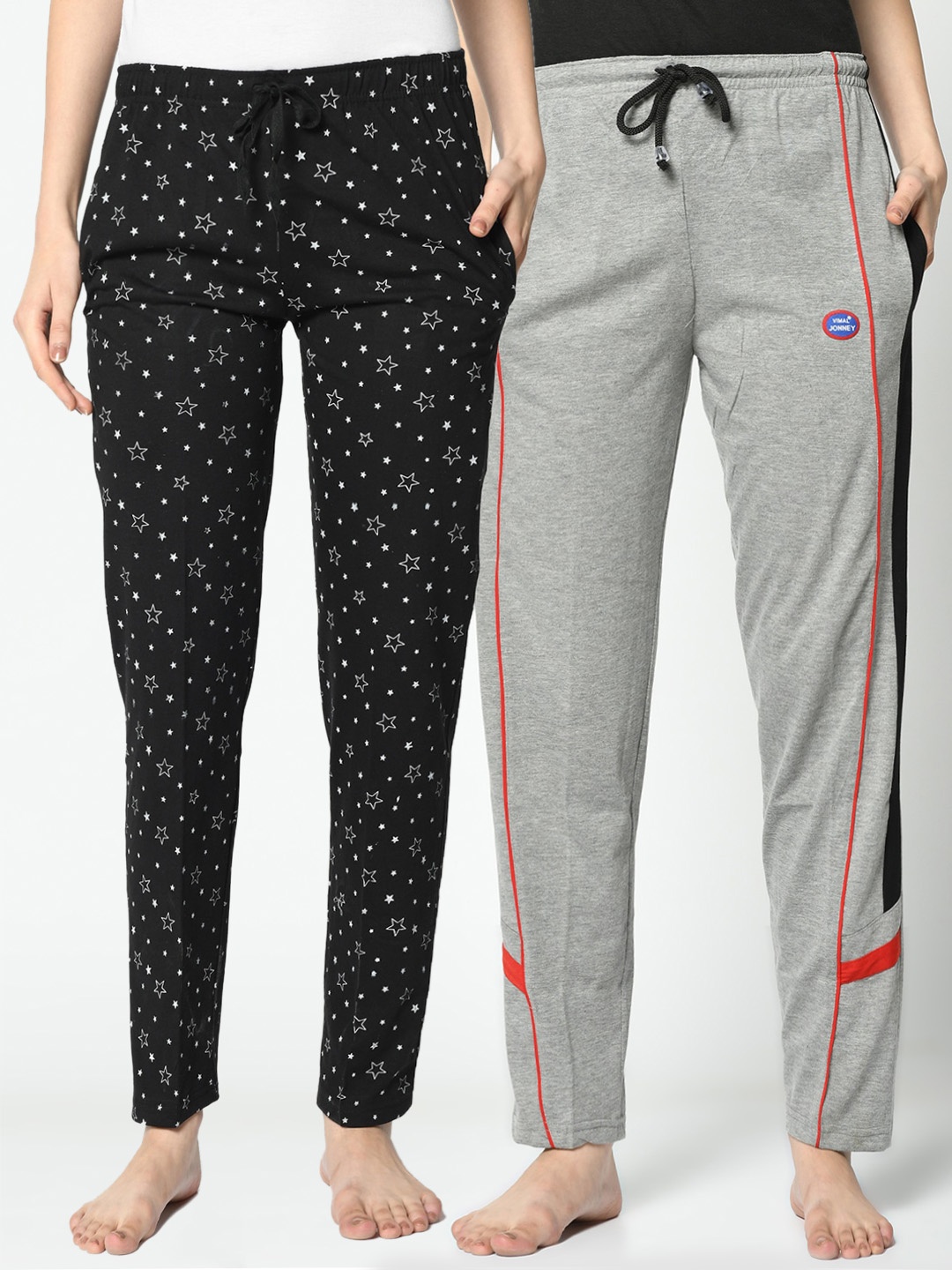 

VIMAL JONNEY Women Pack Of 2 Lounge Pants, Black