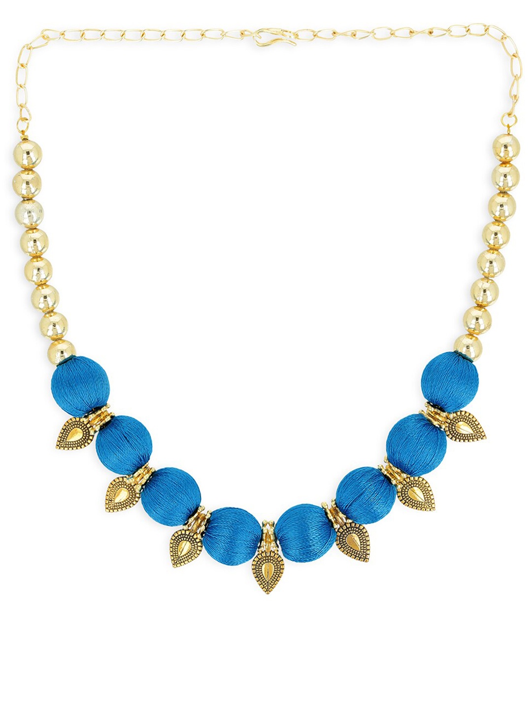 

AKSHARA Blue & Gold-Toned Choker Necklace