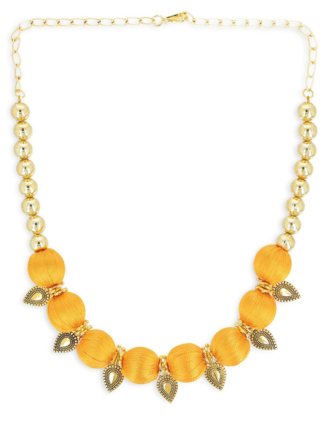 

AKSHARA Gold-Toned & Yellow Choker Necklace