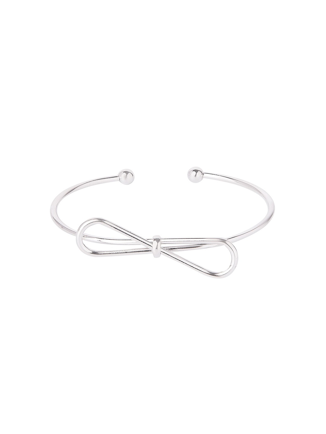 Moon Dust Women Silver-Toned Brass Silver-Plated Cuff Bracelet
