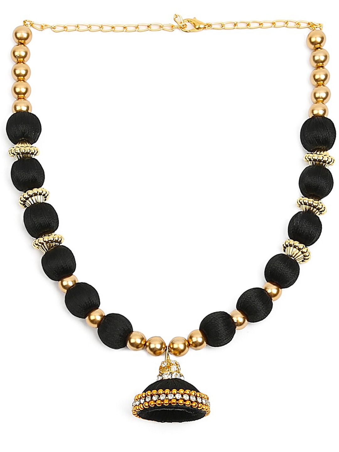 

AKSHARA Black & Gold-Toned Choker Necklace