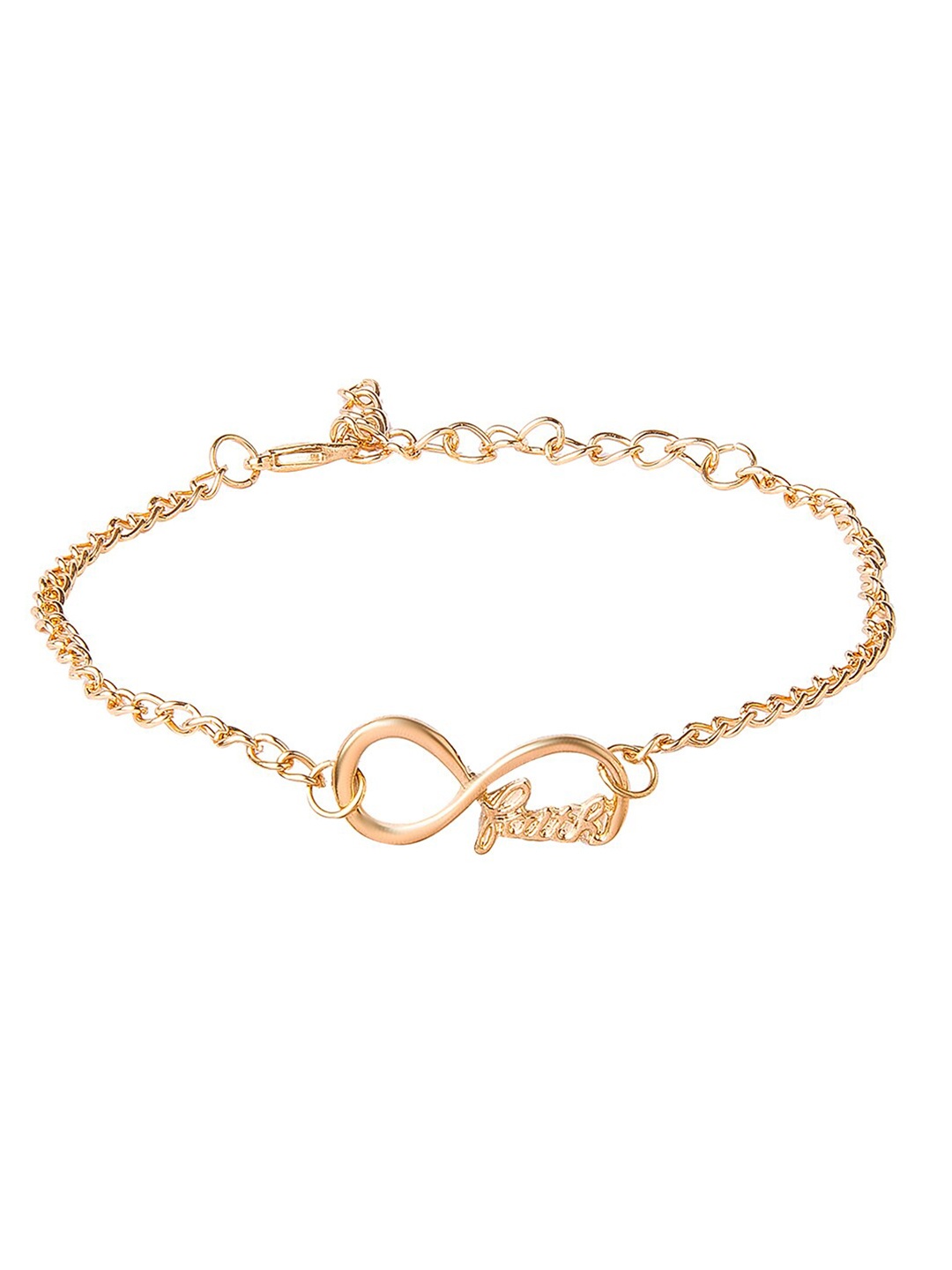 

Moon Dust Women Gold-Toned Brass American Diamond Gold-Plated Charm Bracelet