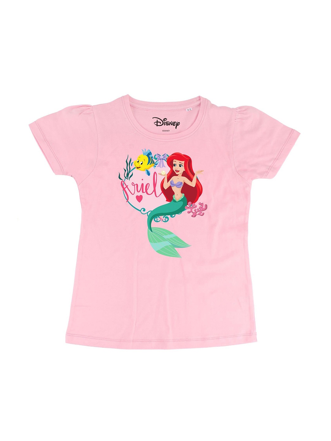 

Disney by Wear Your Mind Pink Puff Sleeve Regular Top