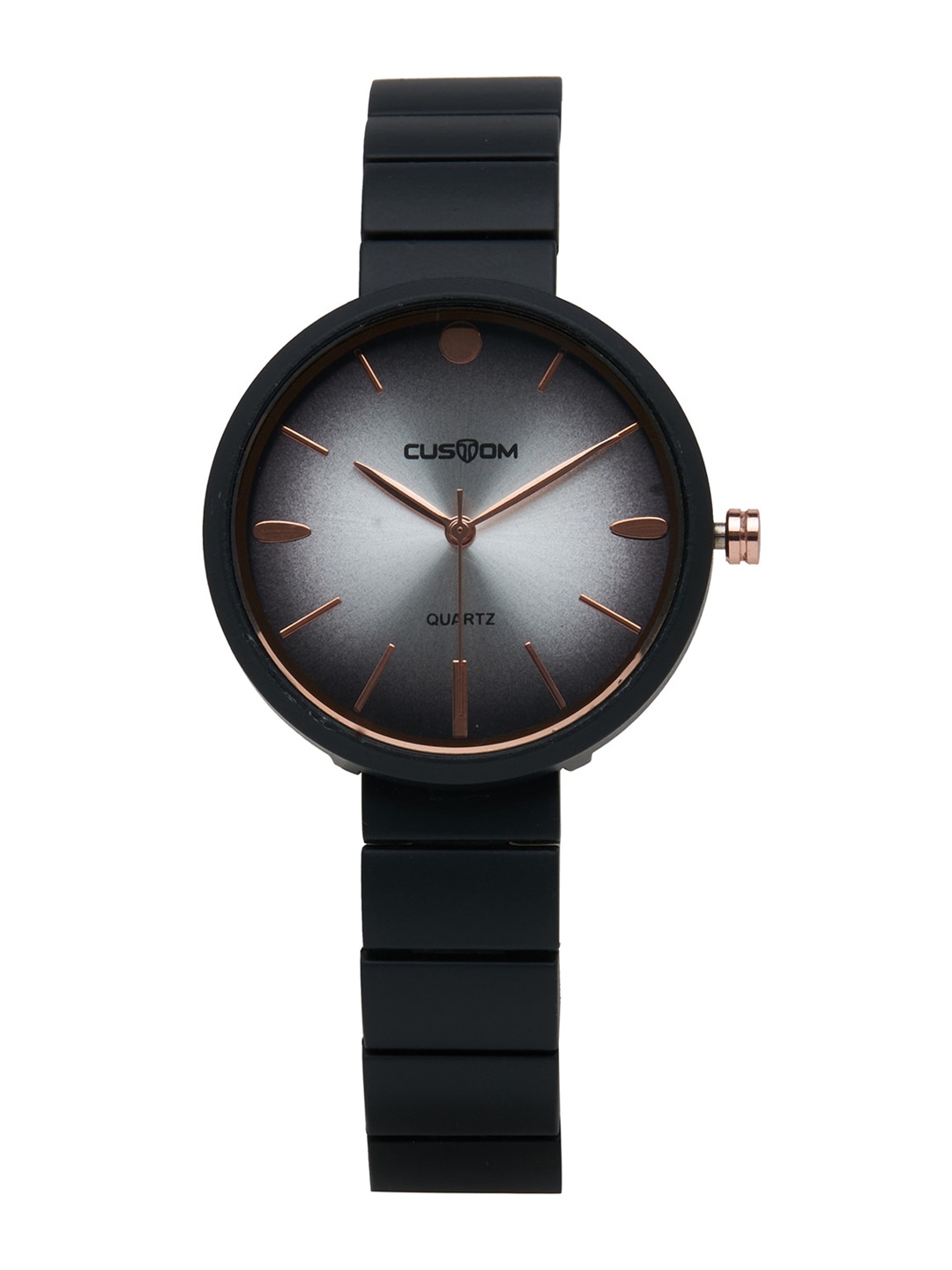 

CUSTOM Women Black Dial & Black Bracelet Style Straps Analogue Watch B 2552-A-07
